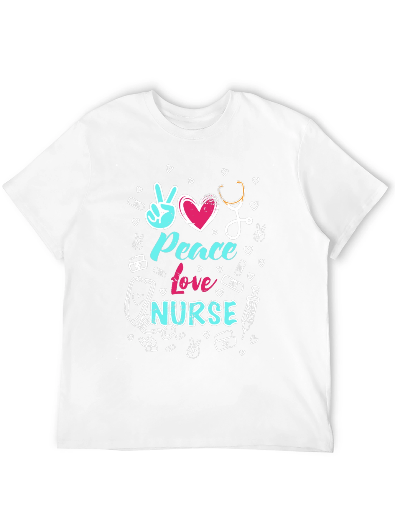 Peace Love Nurse Graphic T-Shirt