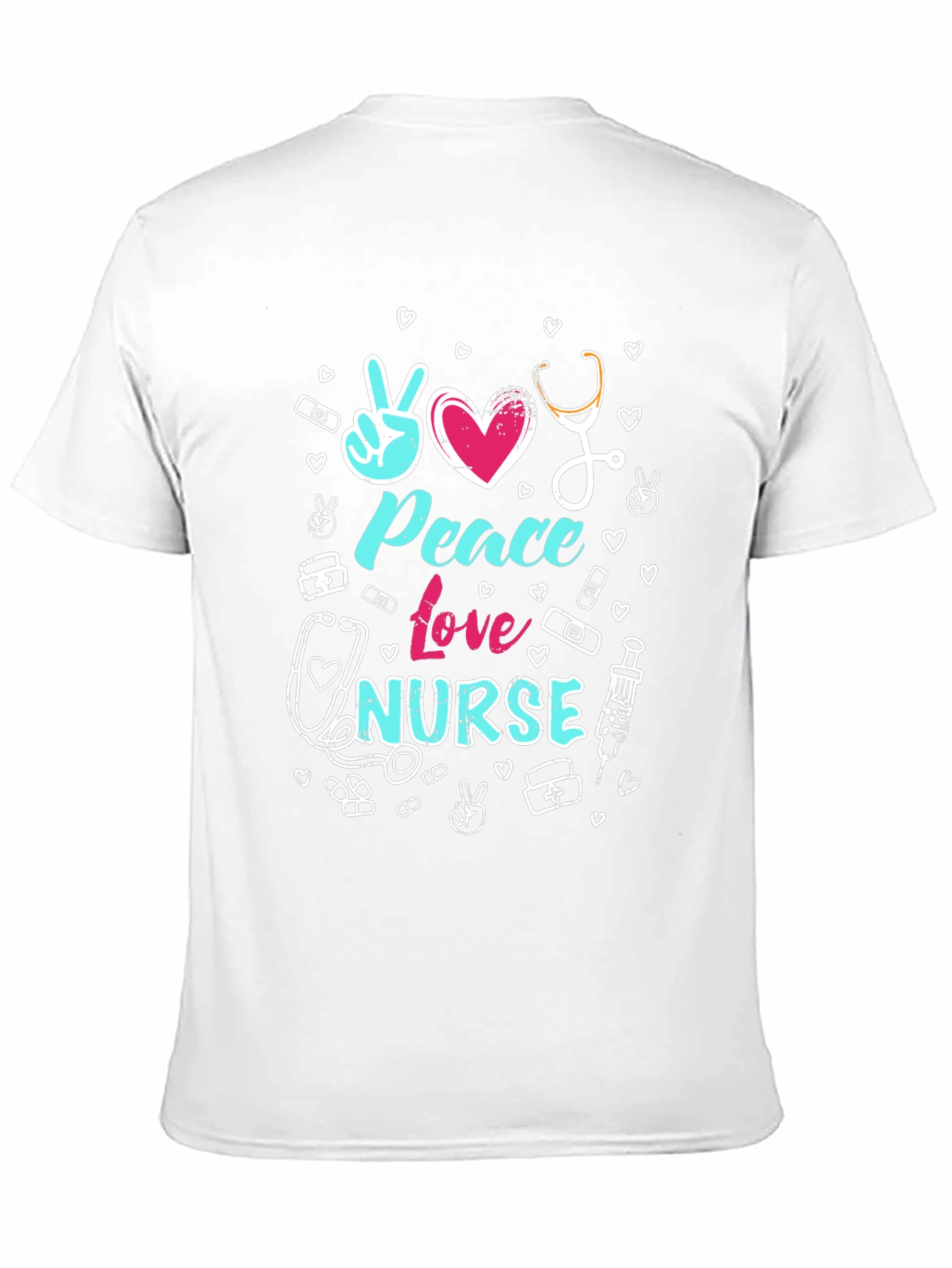 Peace Love Nurse Graphic T-Shirt
