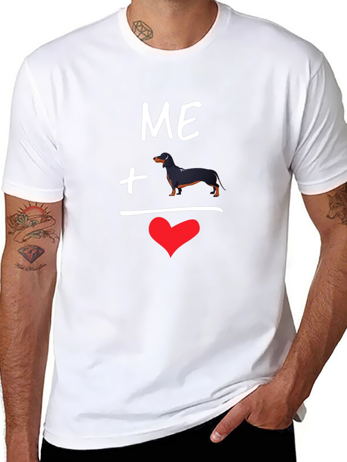 Me Plus Dachshund Love T-Shirt