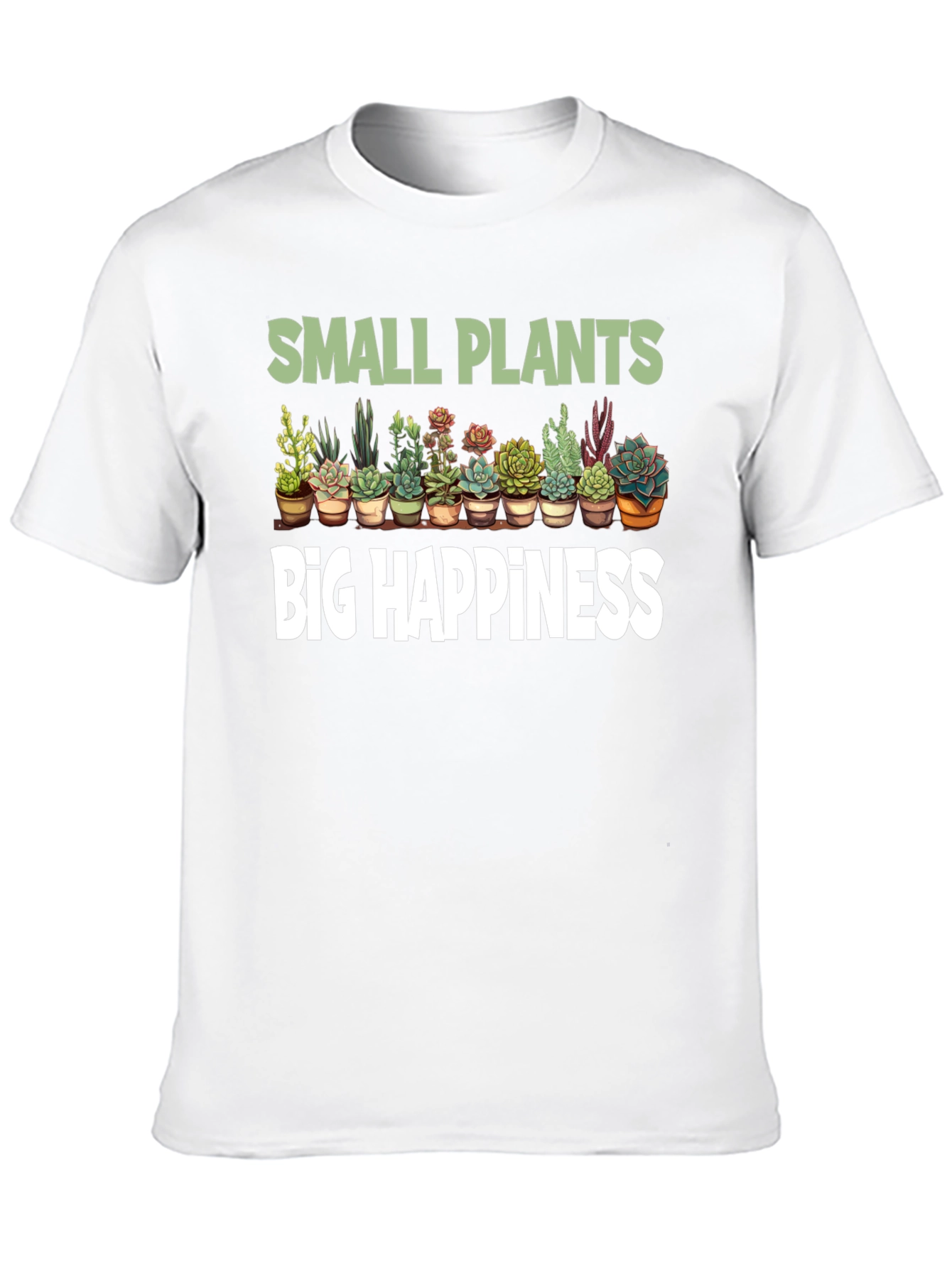 Small Plants Big Happiness Graphic Tee