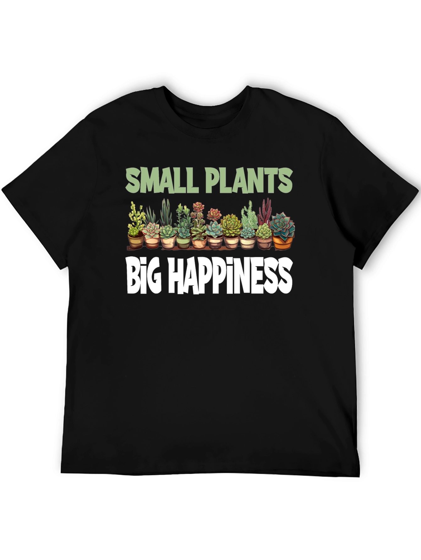 Small Plants Big Happiness Graphic Tee