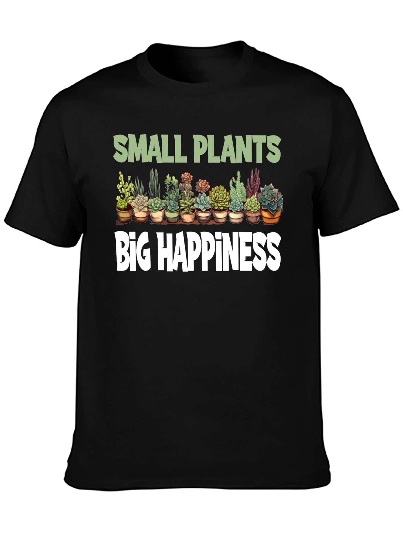 Small Plants Big Happiness Graphic Tee