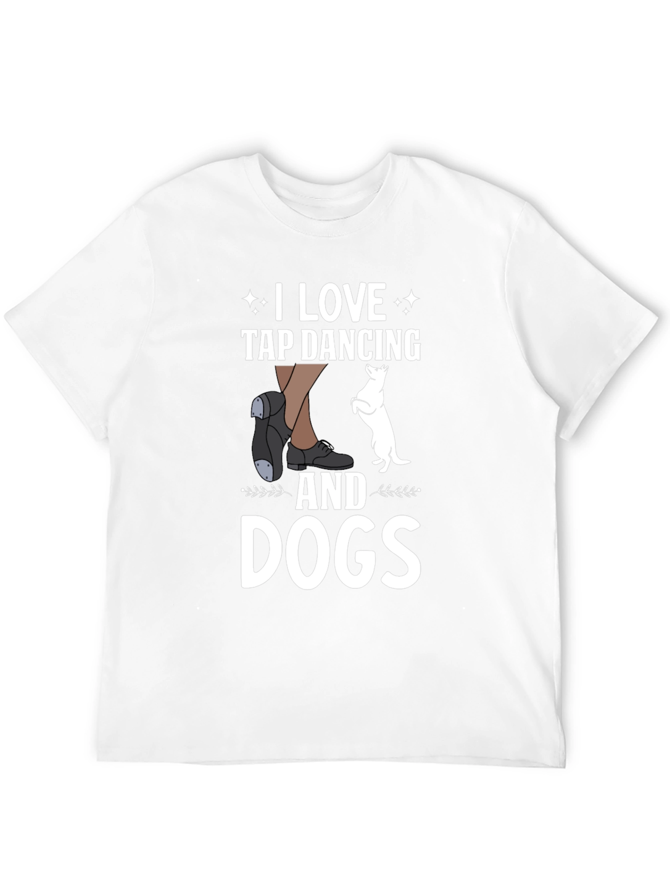 I Love Tap Dancing and Dogs Black T-Shirt