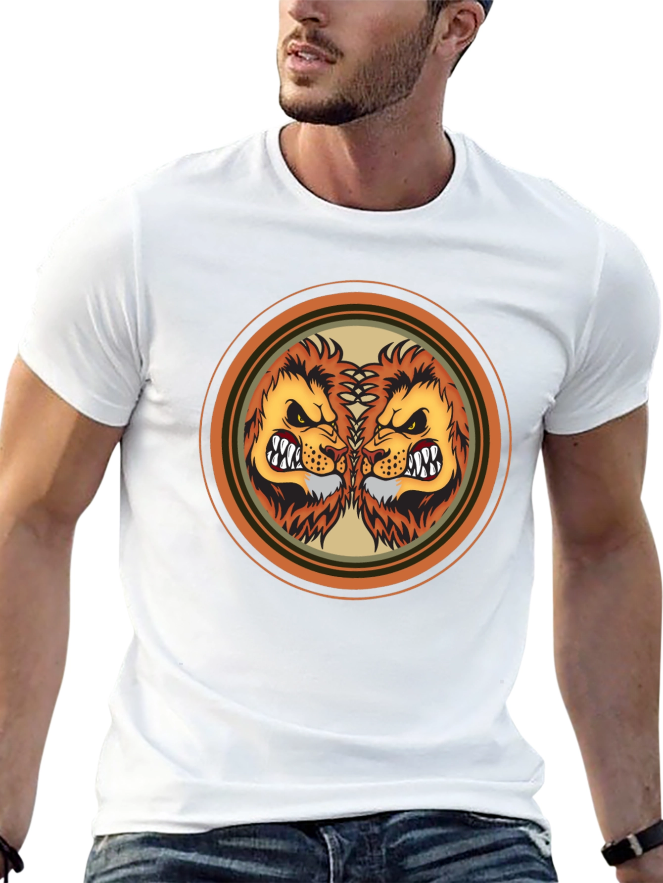 Lion Double Vision Graphic Tee - Fierce Style