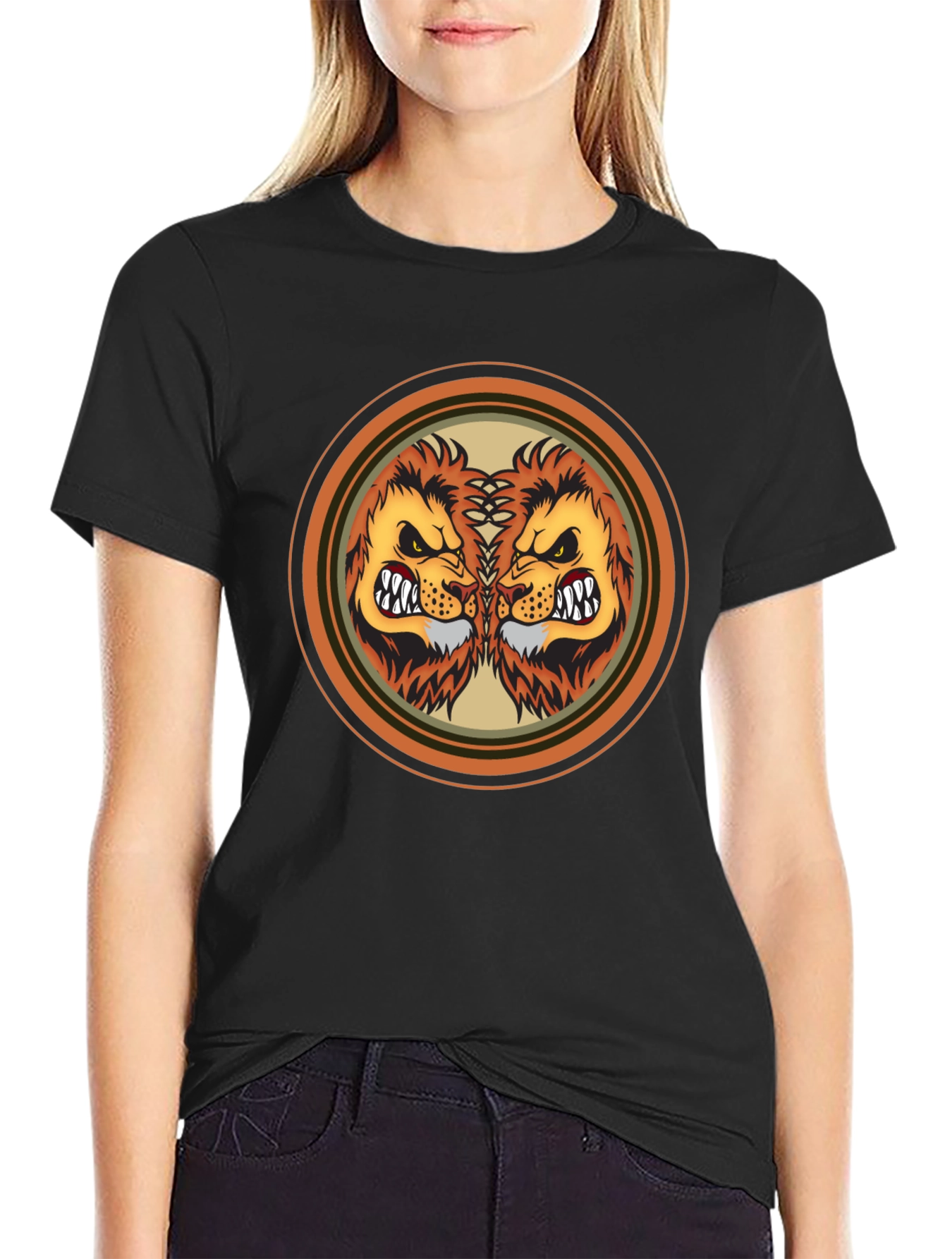 Lion Double Vision Graphic Tee - Fierce Style