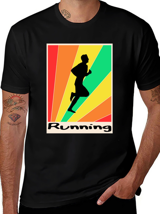 Retro Runner T-Shirt - Colorful Running Graphic Tee