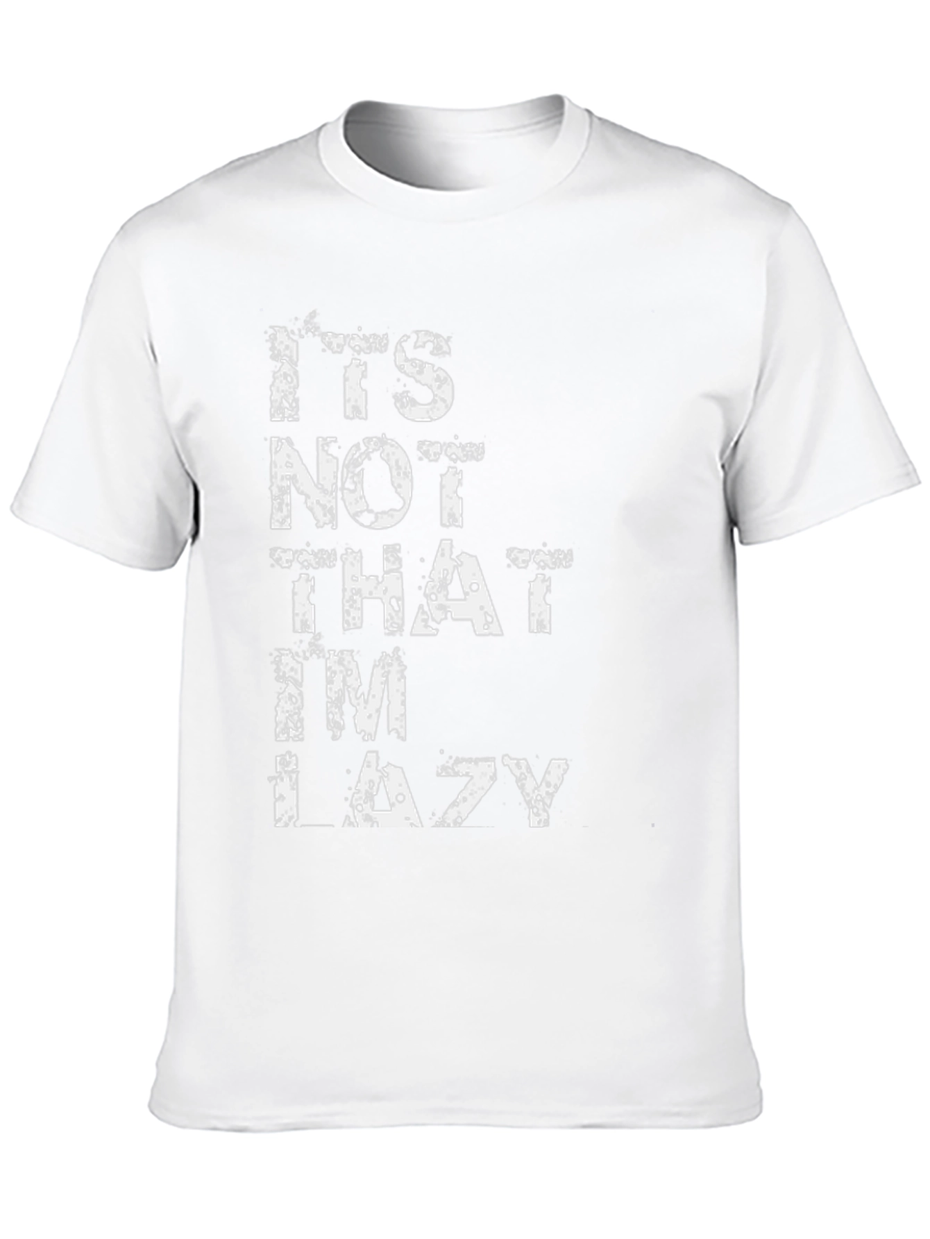 Funny Lazy Graphic Tee - Black Cotton T-Shirt
