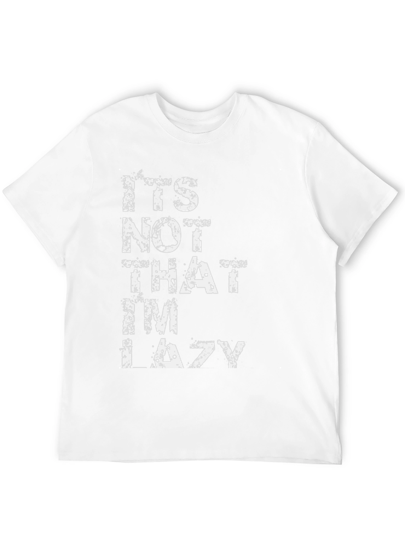 Funny Lazy Graphic Tee - Black Cotton T-Shirt