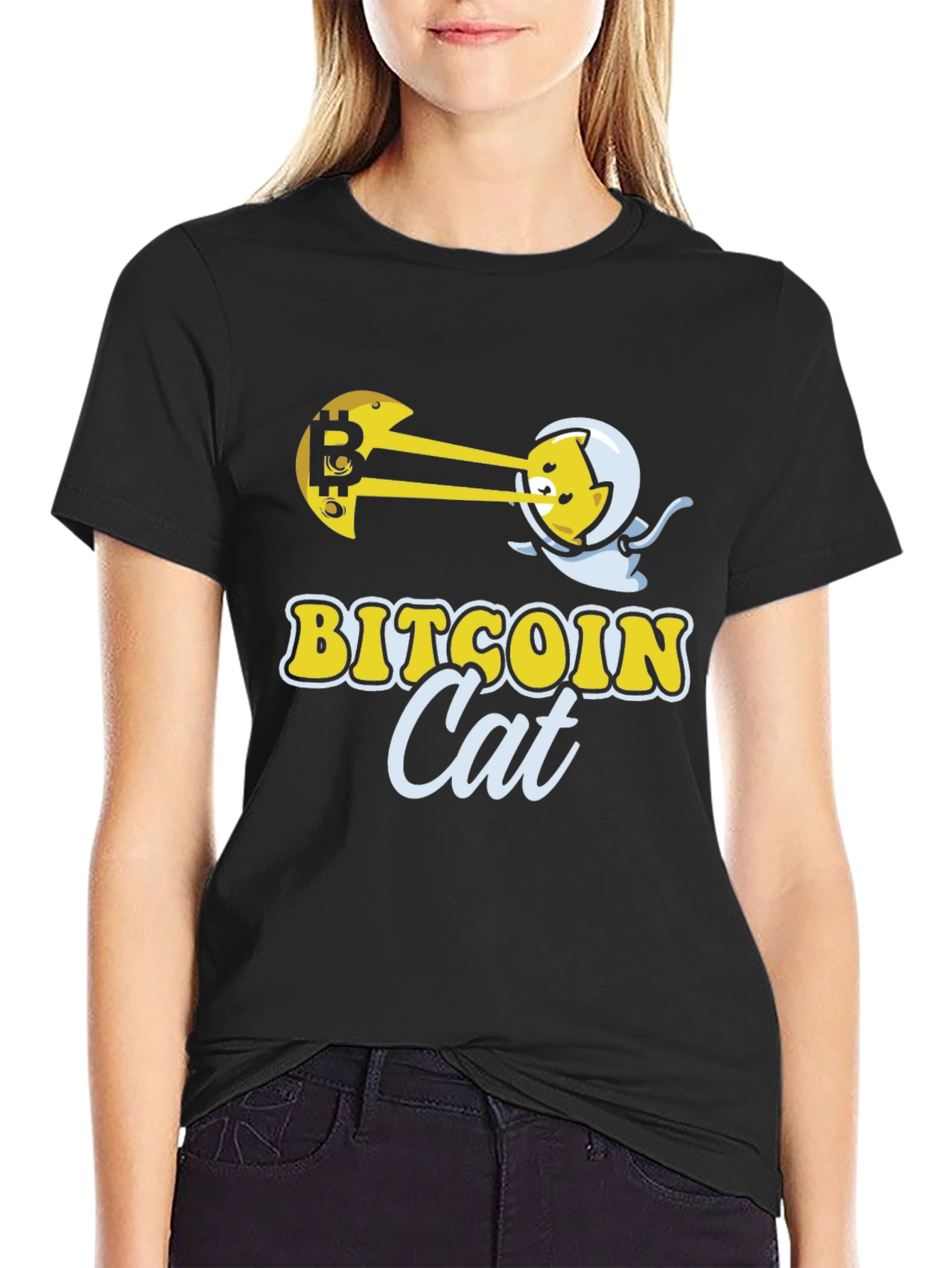 Bitcoin Cat T-Shirt - Crypto Lover Tee