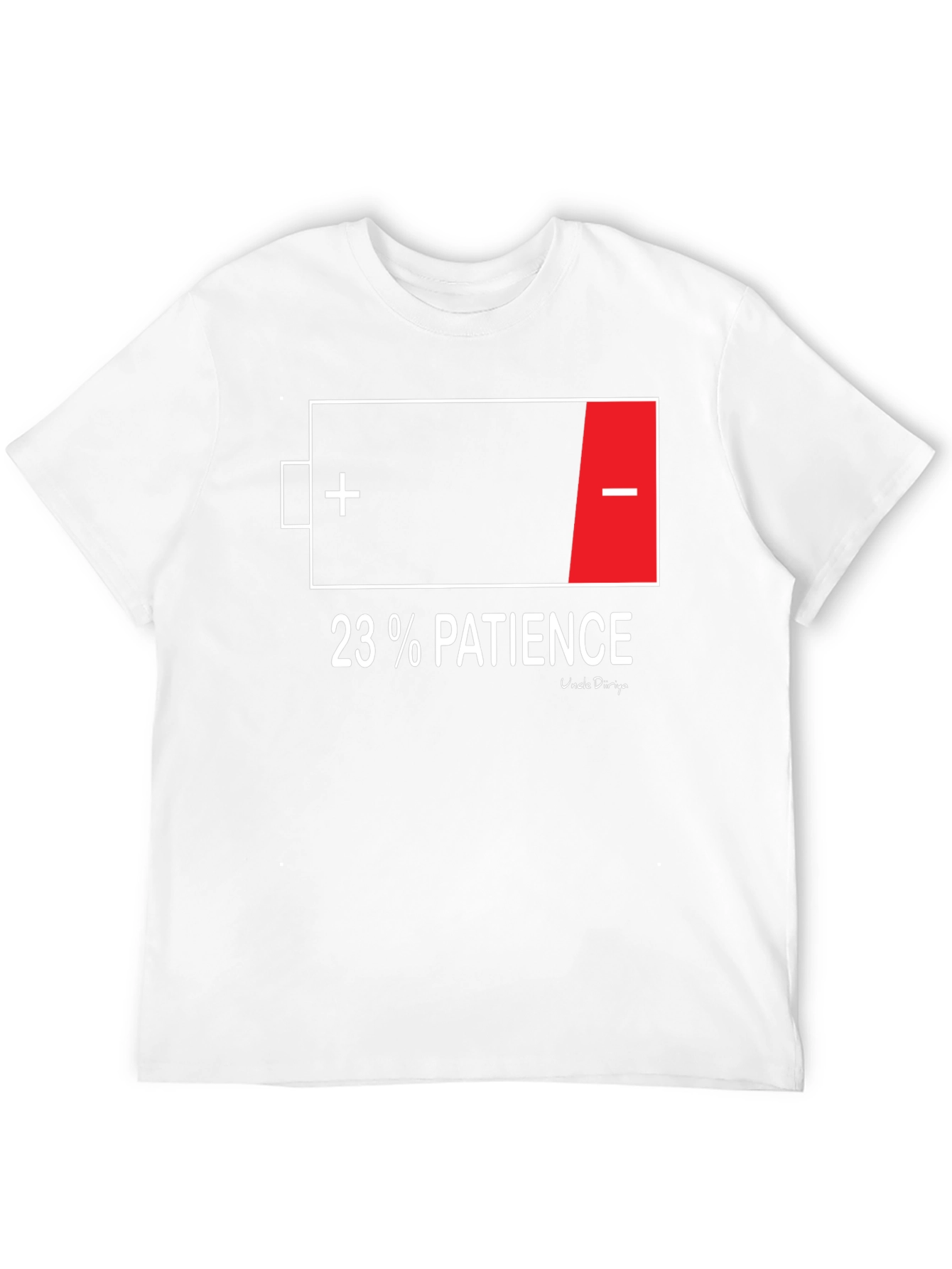 23% Patience Funny Graphic T-Shirt - Black