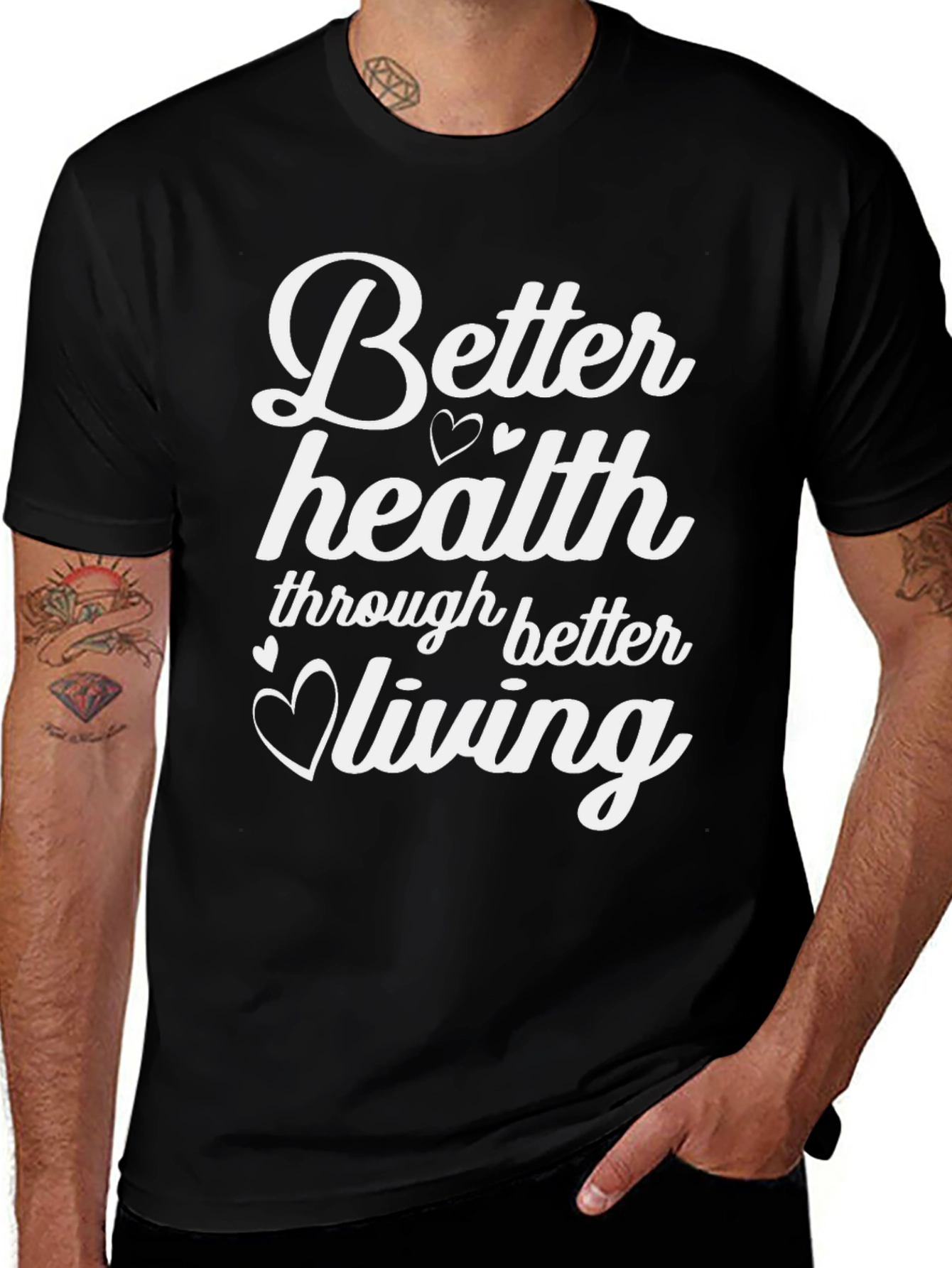 Better Health Living Black T-Shirt