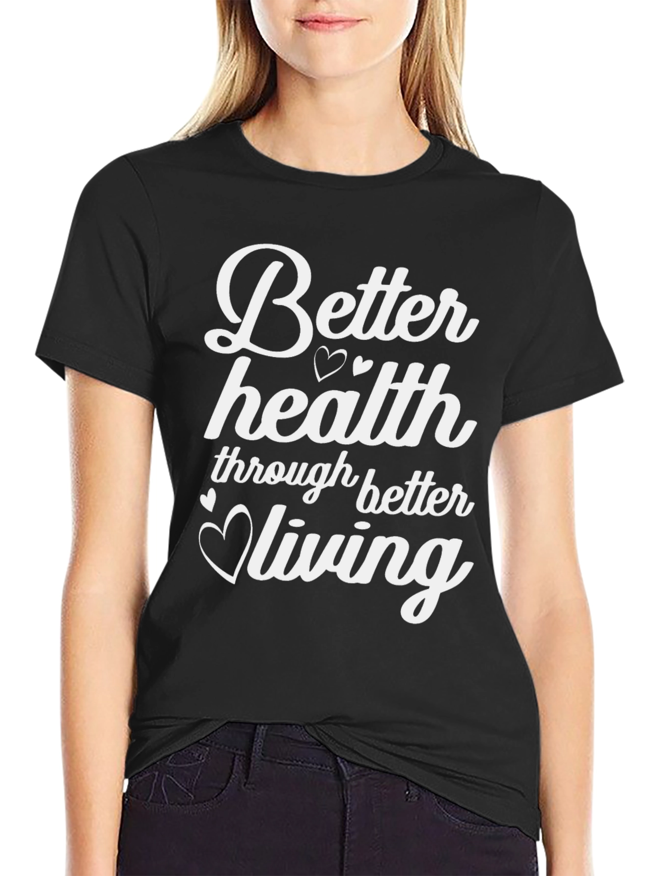 Better Health Living Black T-Shirt