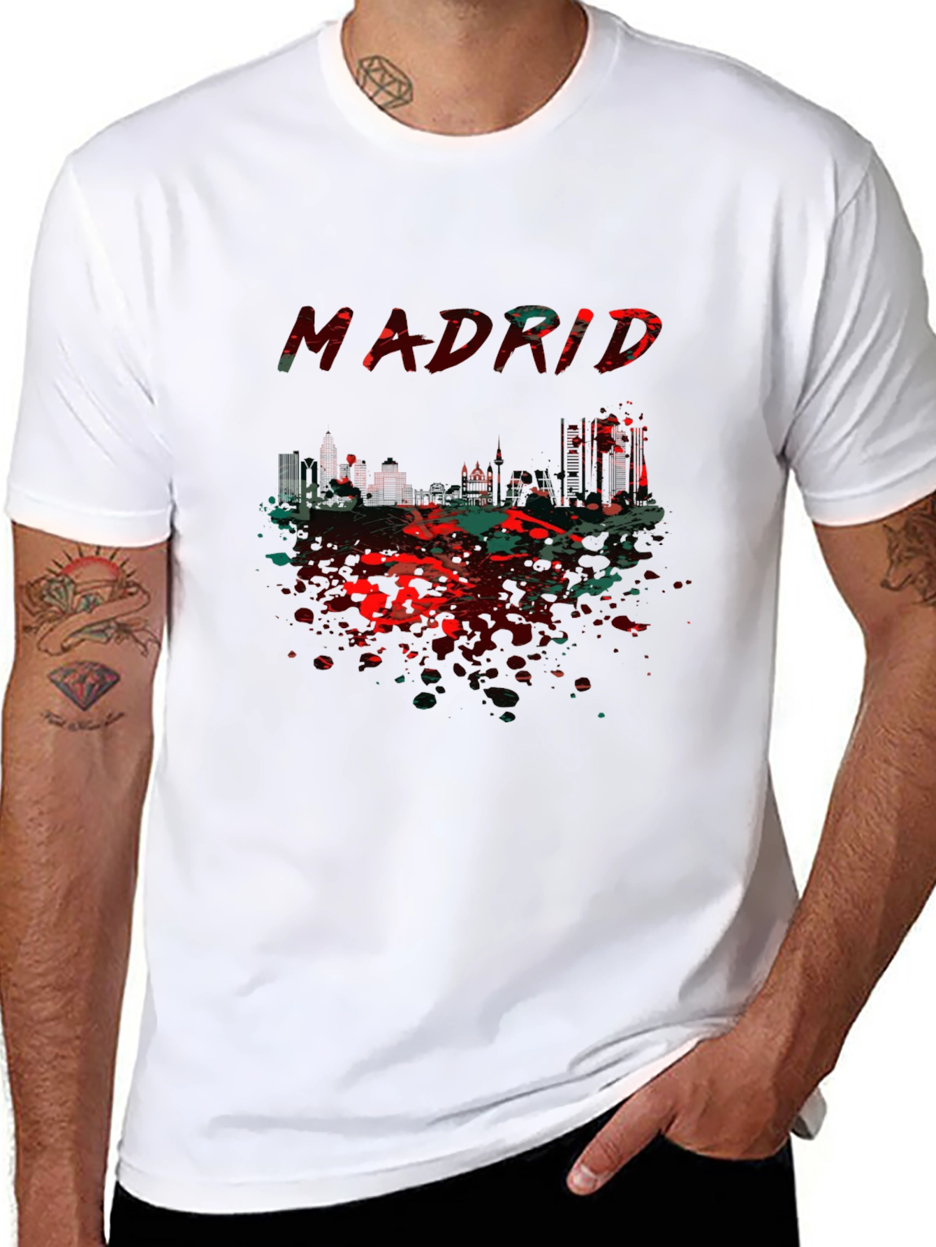 Madrid Graphic Tee - Mens Black T-Shirt