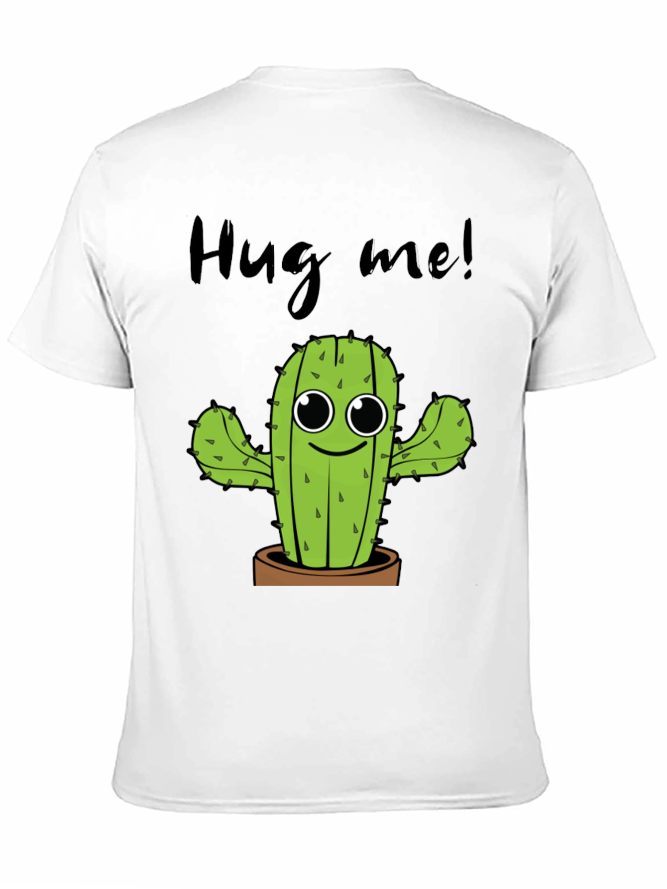 Hug Me Cactus Graphic Tee - Unisex Cotton T-Shirt