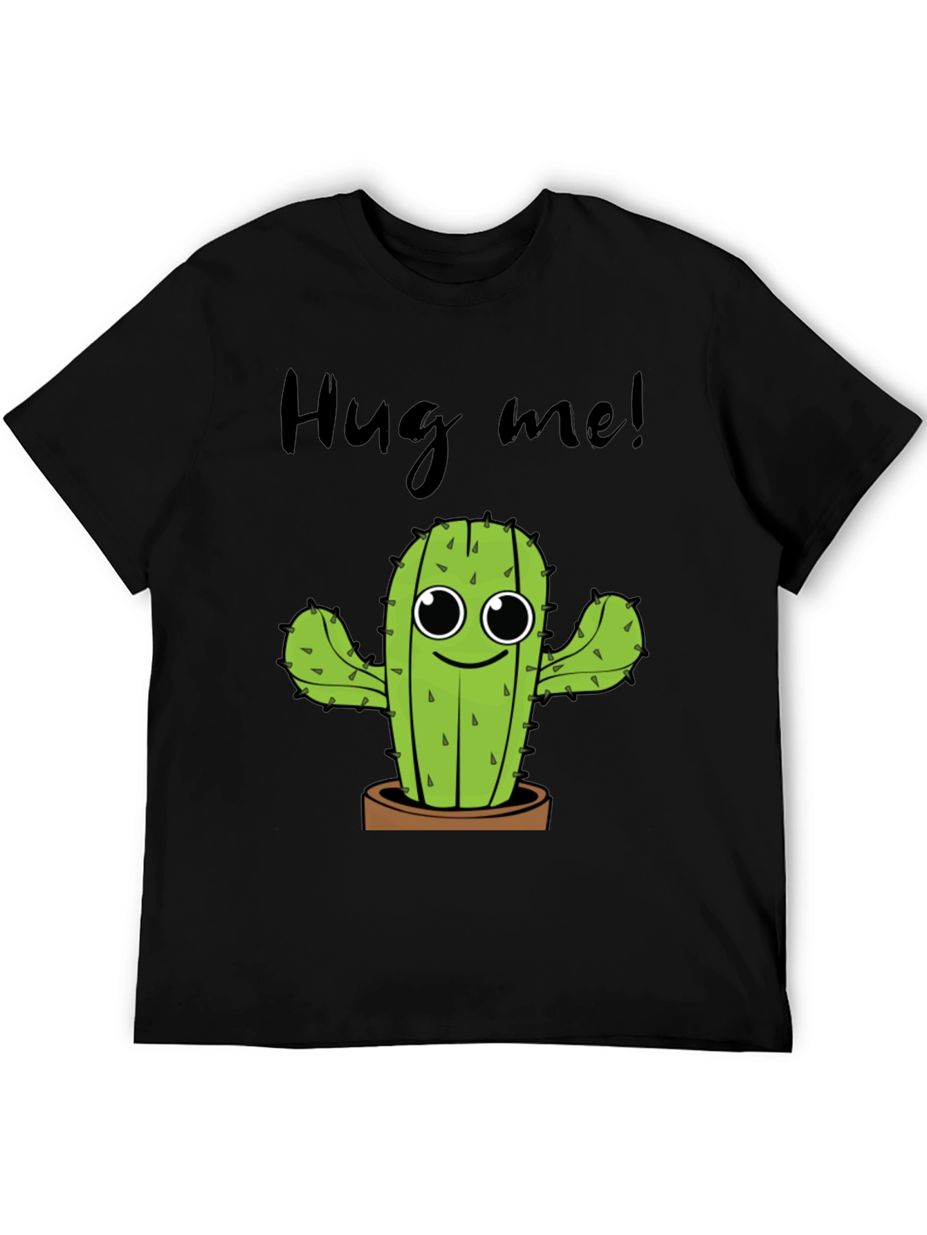 Hug Me Cactus Graphic Tee - Unisex Cotton T-Shirt