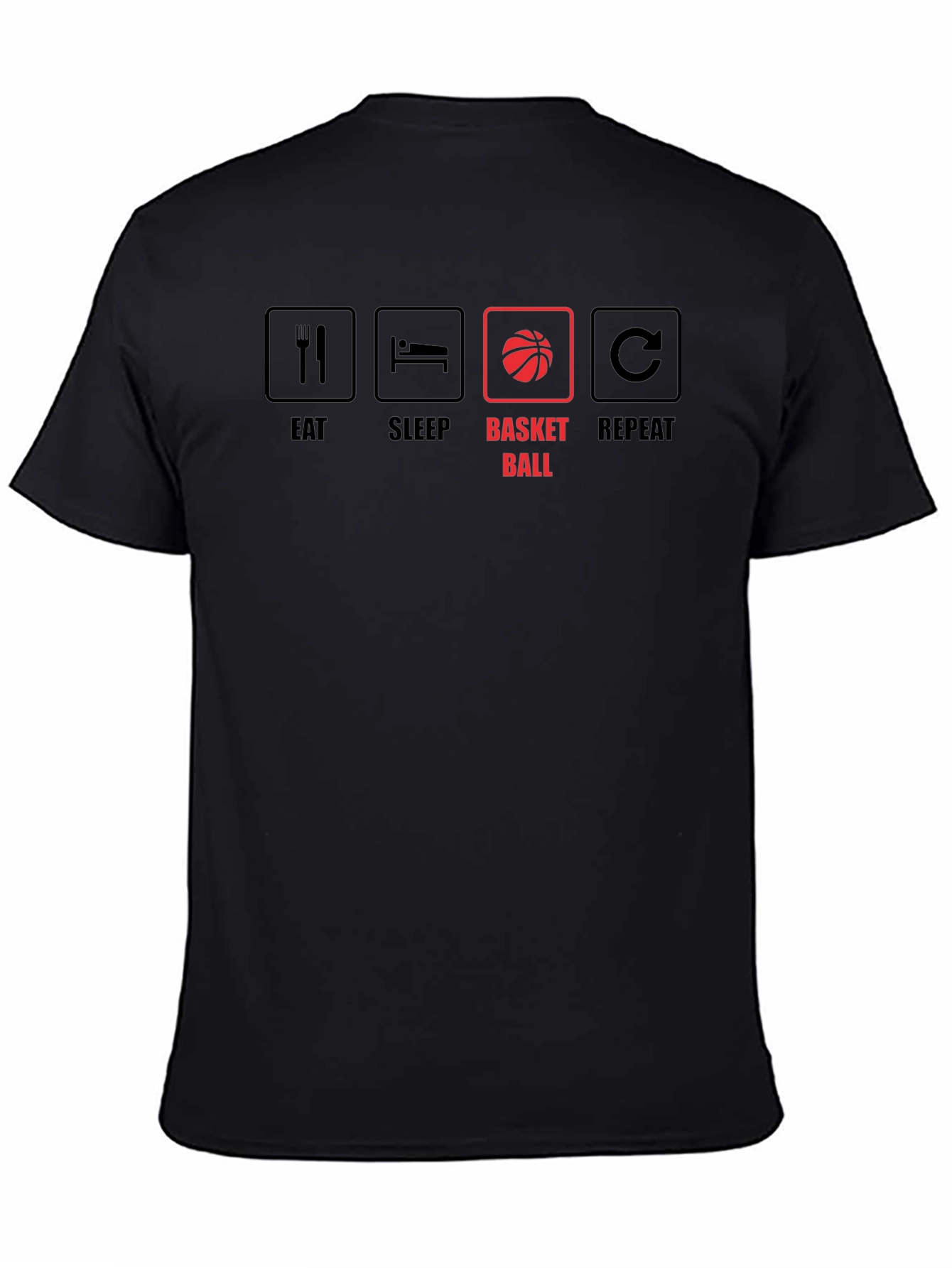 Eat Sleep Basketball Repeat Black T-Shirt
