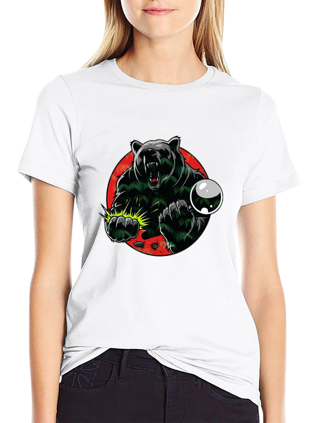 Mens Graphic Tee - Bear Attack Design