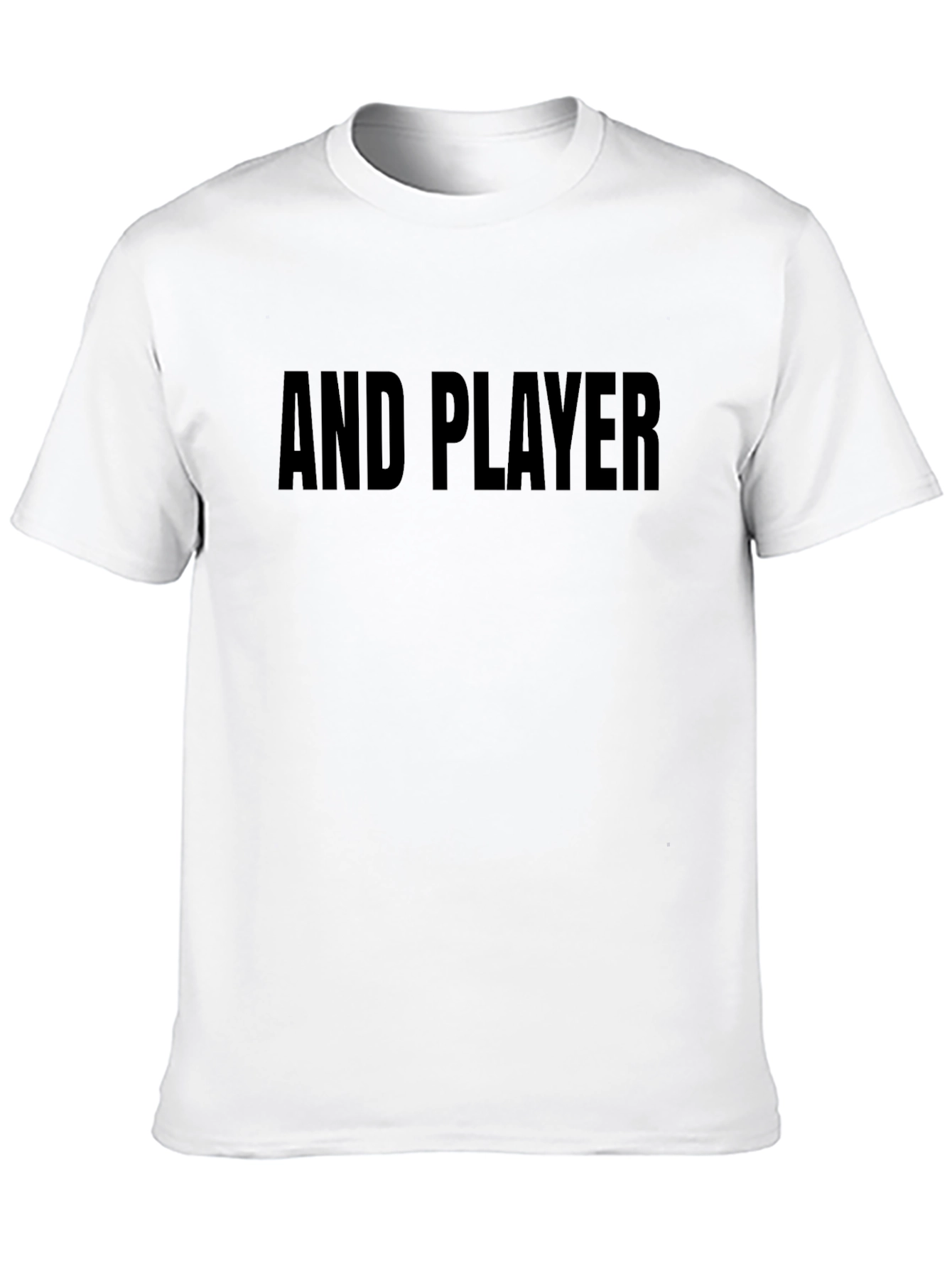 AND PLAYER Graphic T-Shirt - Black Crew Neck Tee