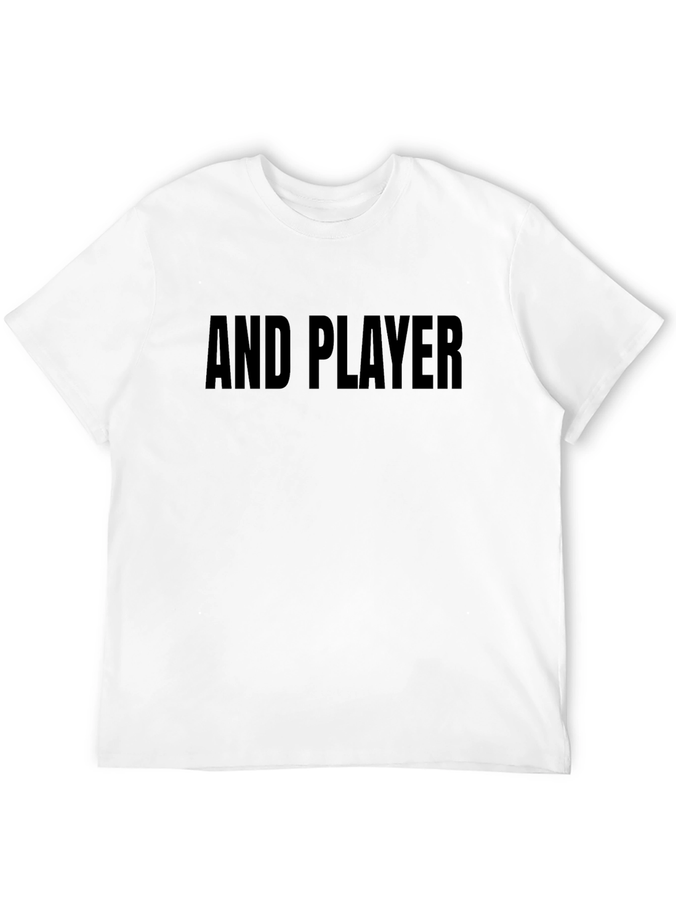 AND PLAYER Graphic T-Shirt - Black Crew Neck Tee