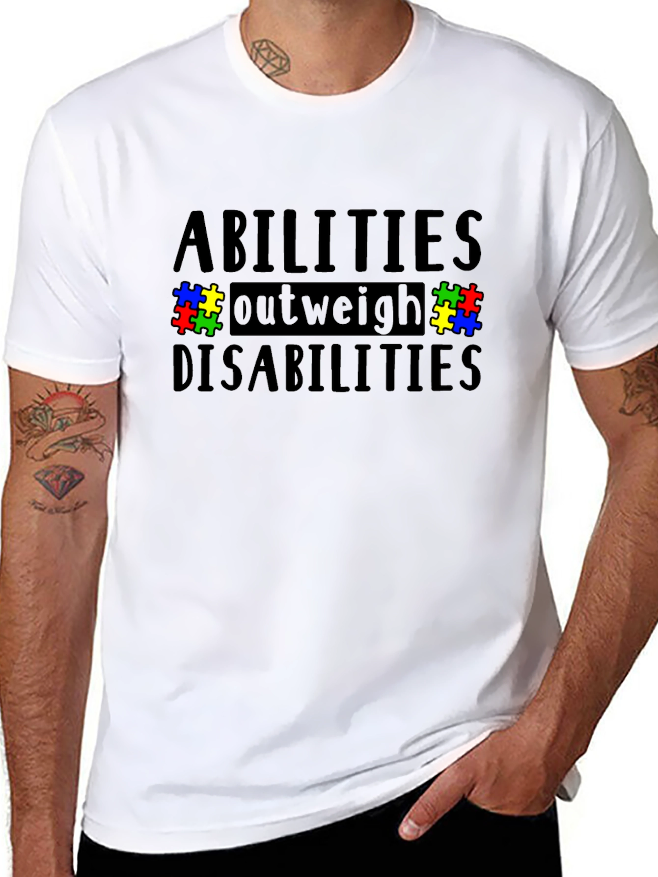 Abilities Outweigh Disabilities Awareness Tee