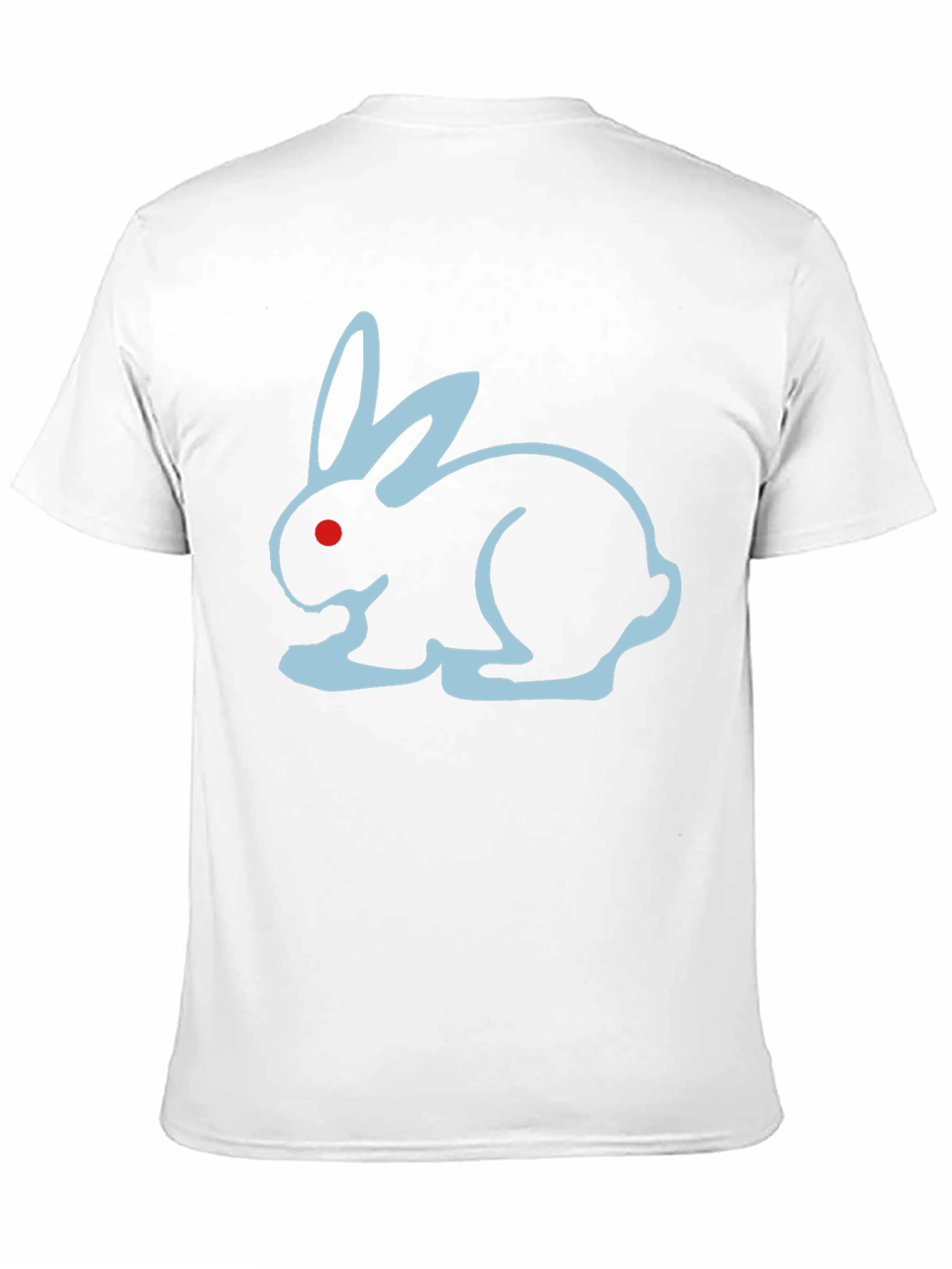 Black T-Shirt with Blue Bunny Design