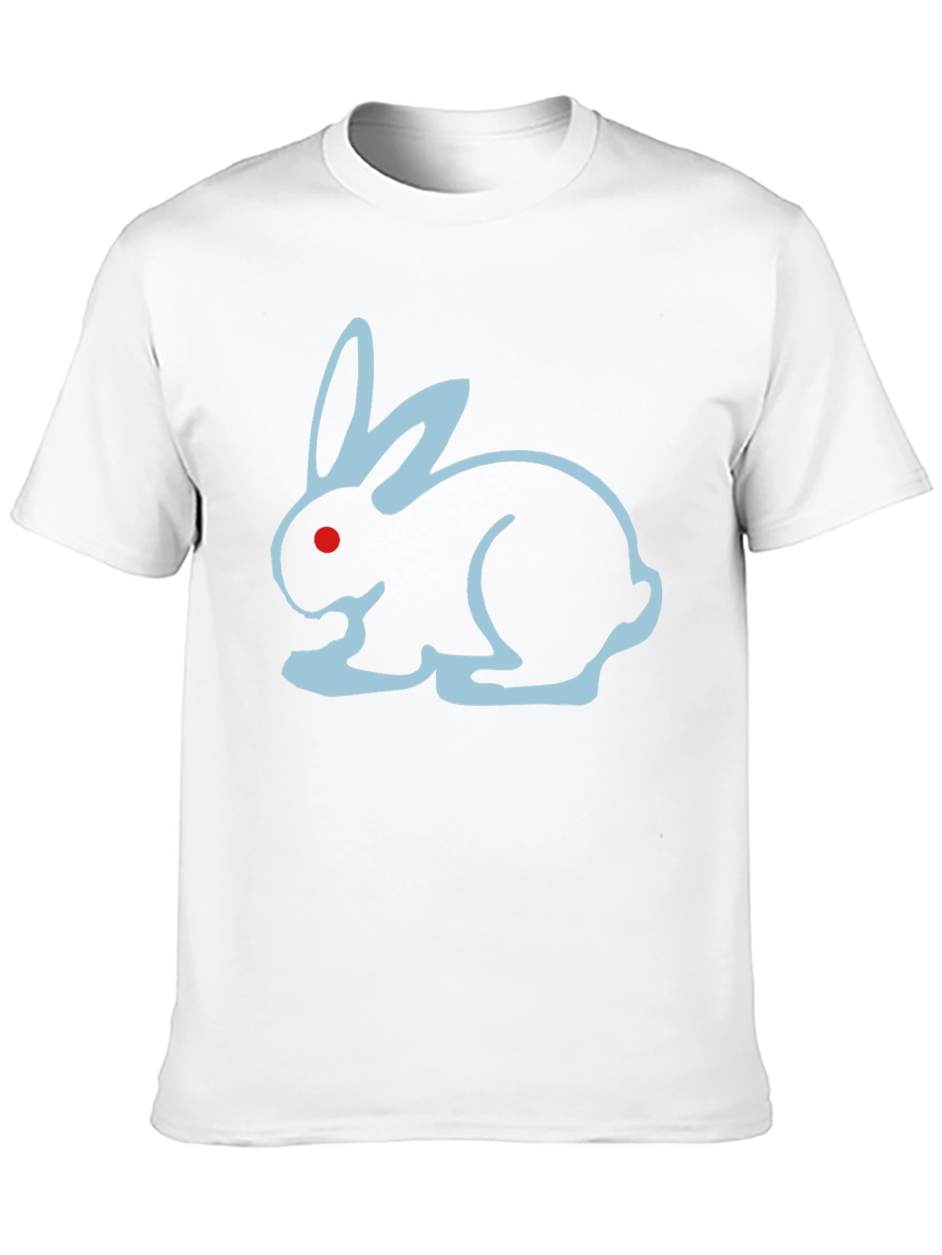 Black T-Shirt with Blue Bunny Design