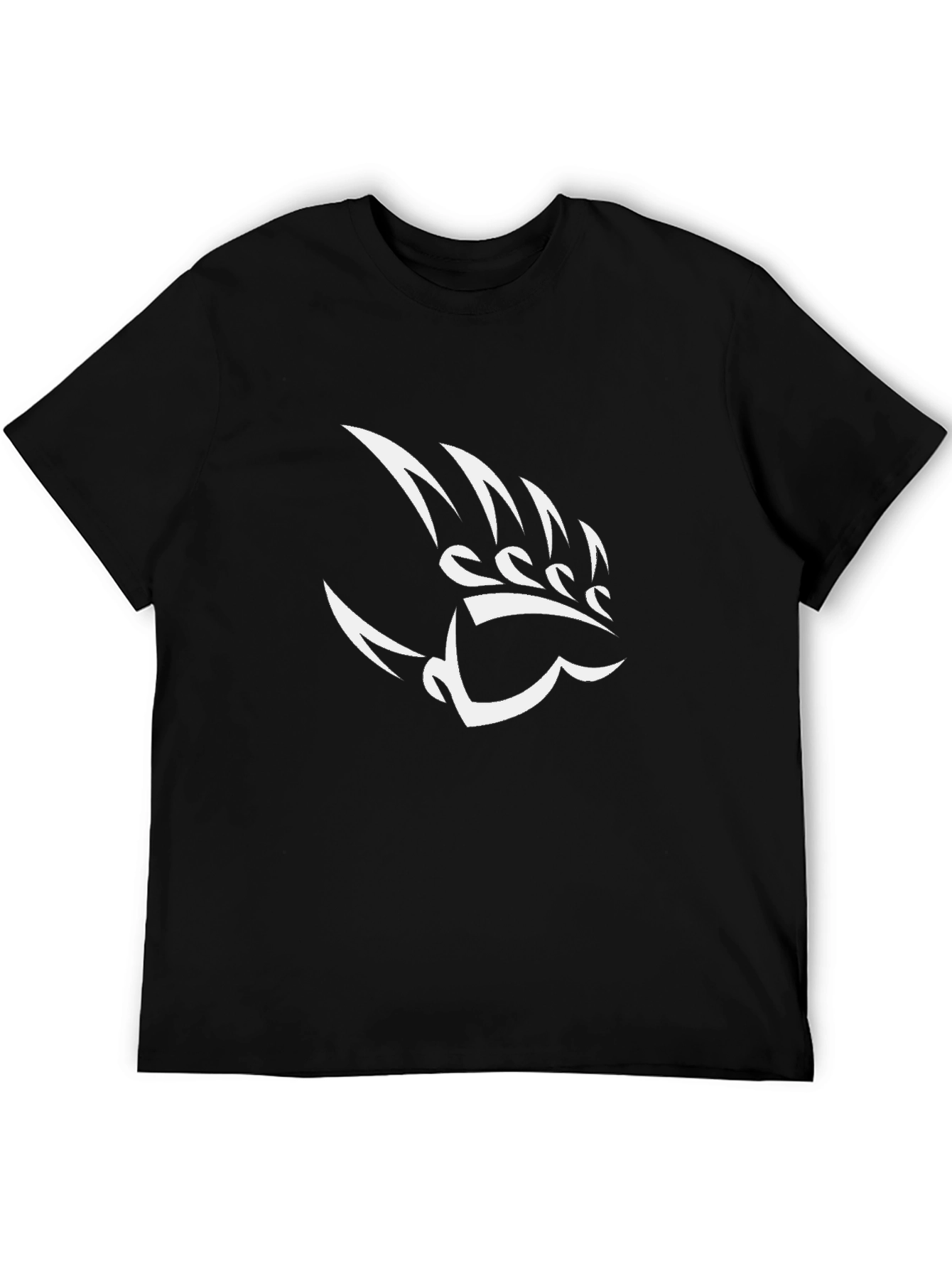 Black T-Shirt with Tribal Bear Claw Design