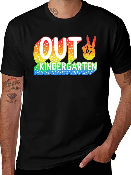 Out Kindergarten Rainbow T-Shirt
