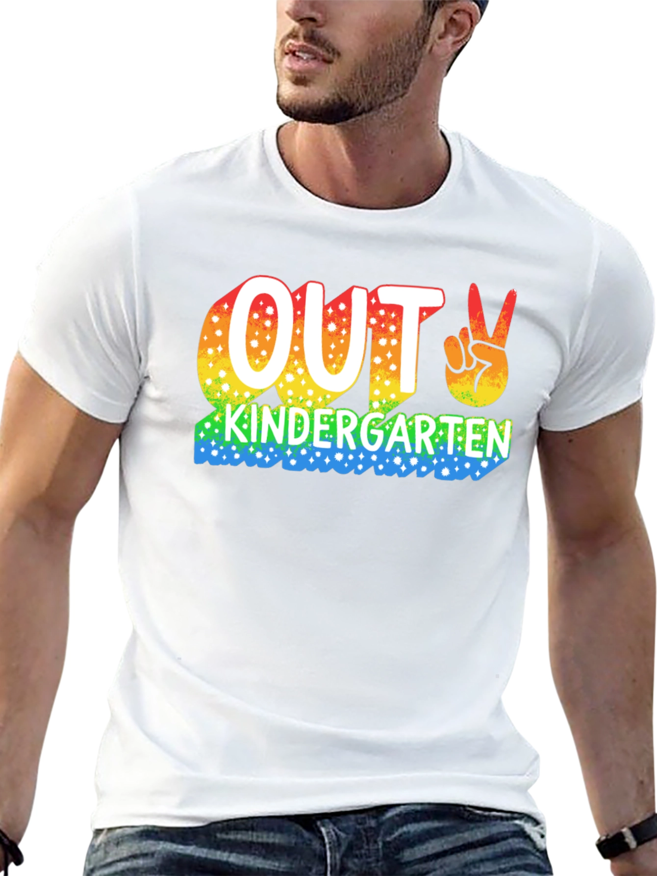 Out Kindergarten Rainbow T-Shirt