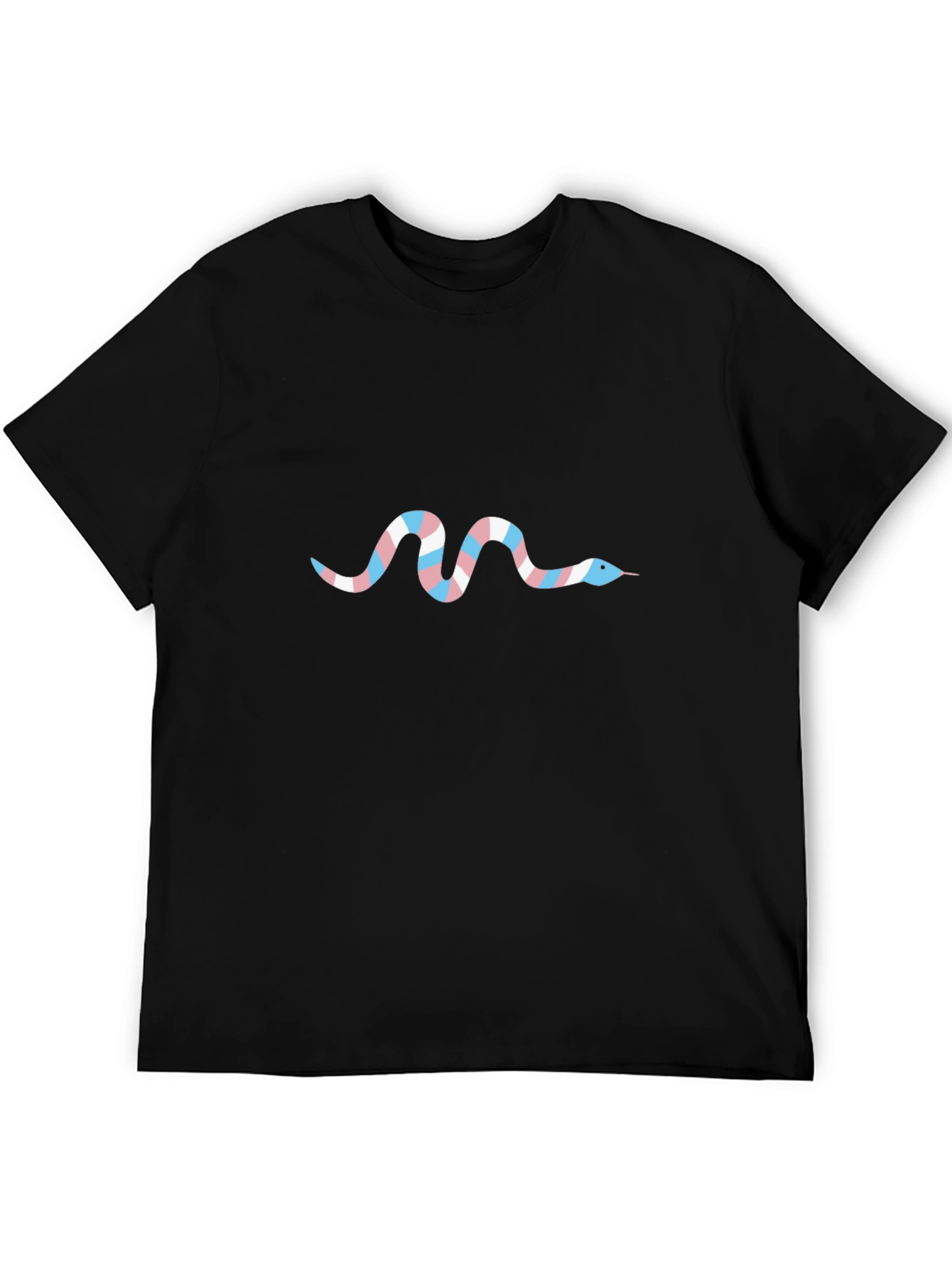 Transgender Pride Snake Black T-Shirt