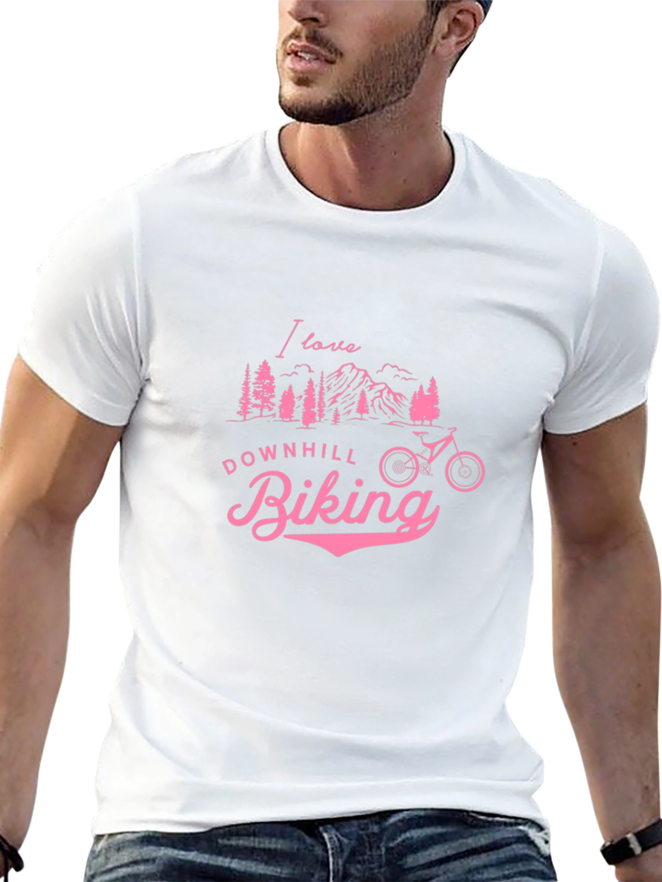 Downhill Biking Graphic T-Shirt for Mountain Bikers