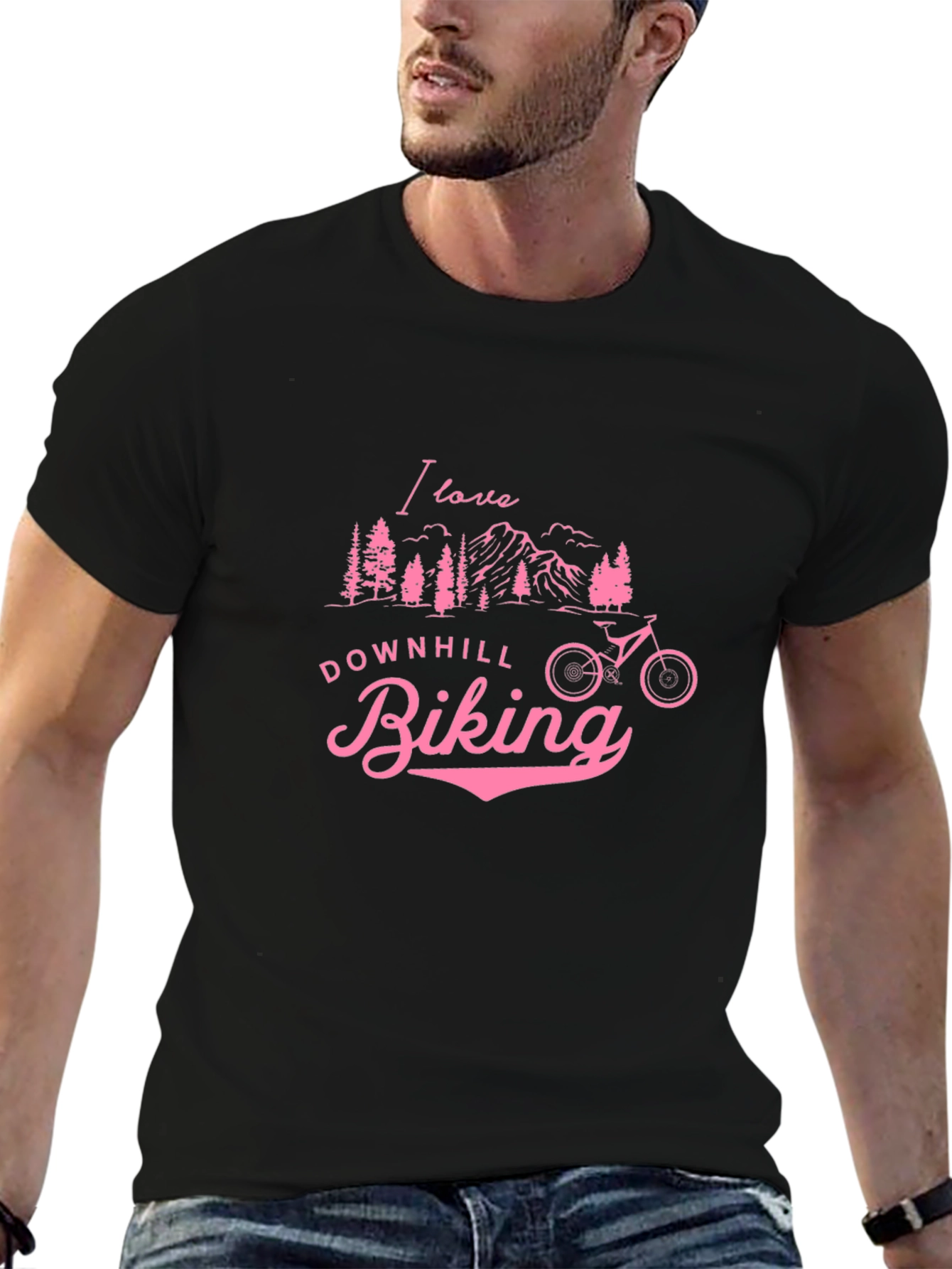 Downhill Biking Graphic T-Shirt for Mountain Bikers