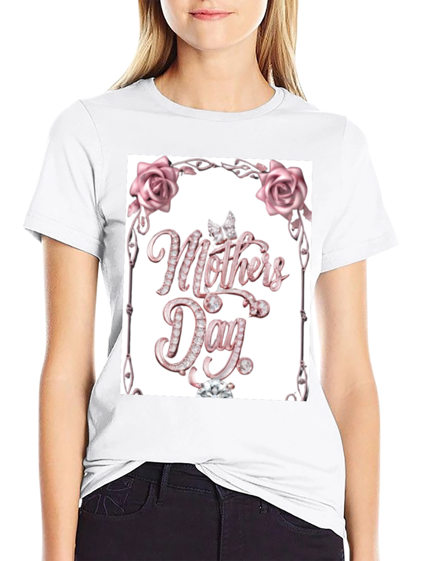 Diamond Mothers Day Black T-Shirt