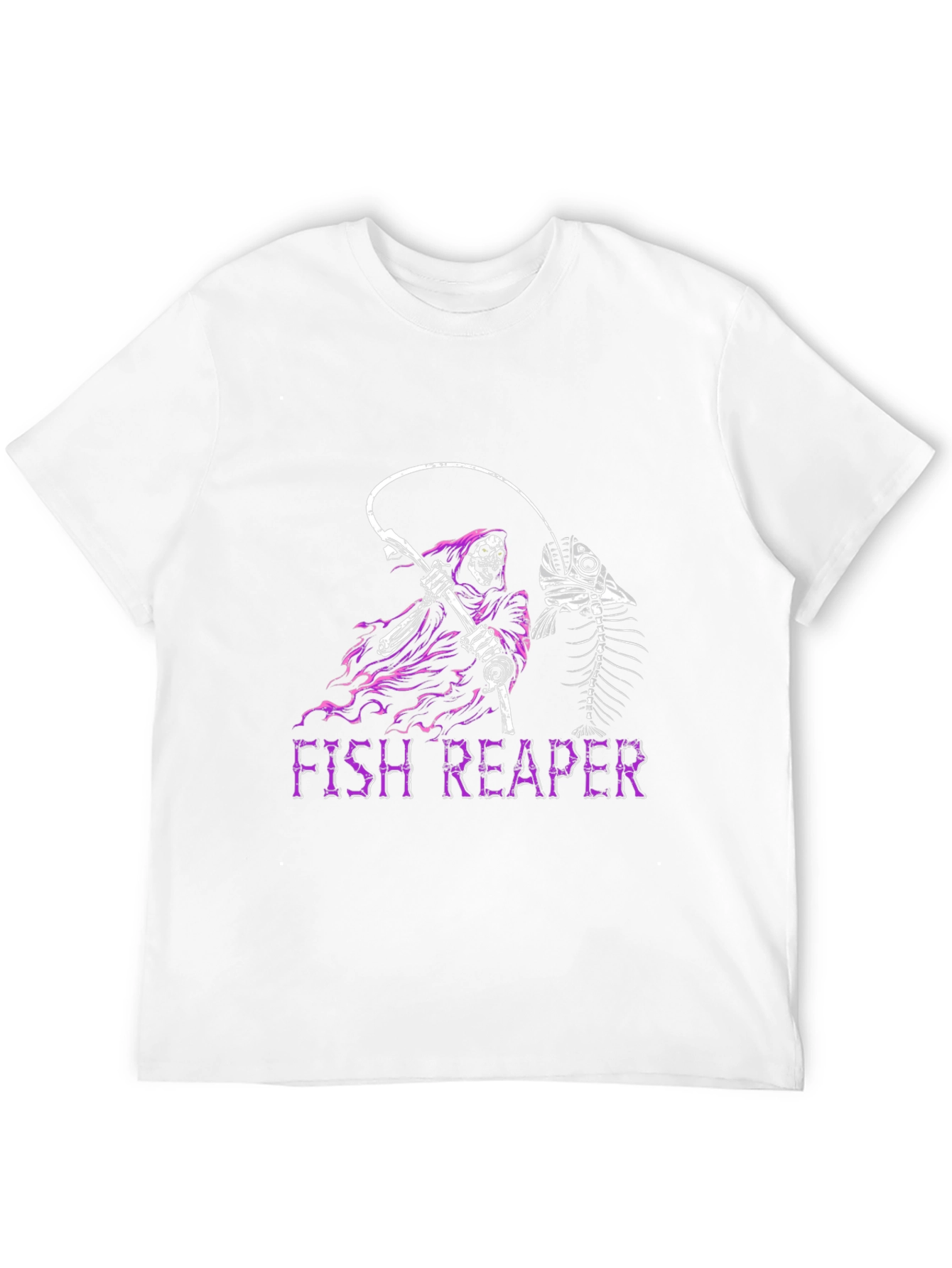 Fish Reaper Graphic T-Shirt - Dark Humor Tee