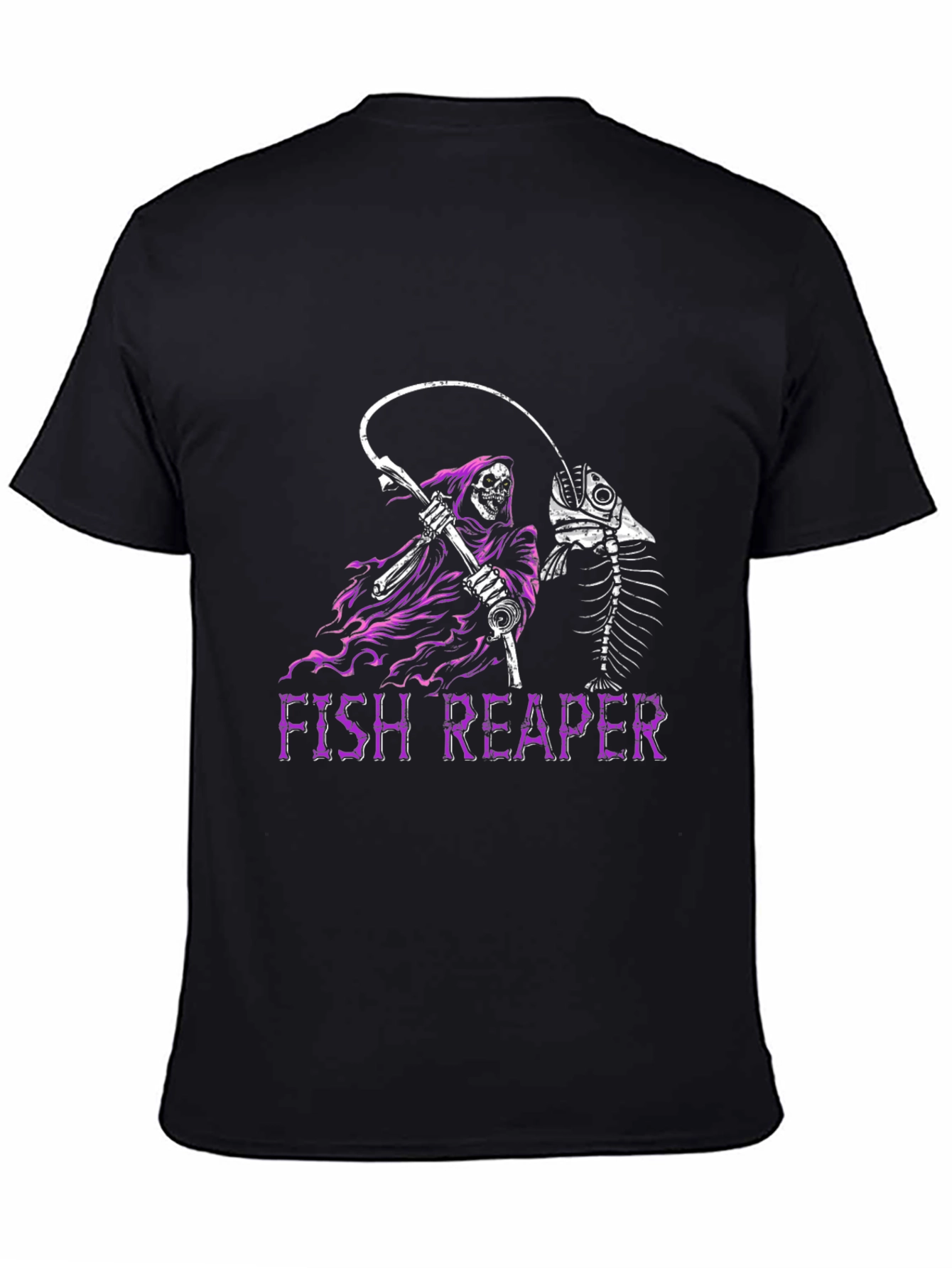 Fish Reaper Graphic T-Shirt - Dark Humor Tee