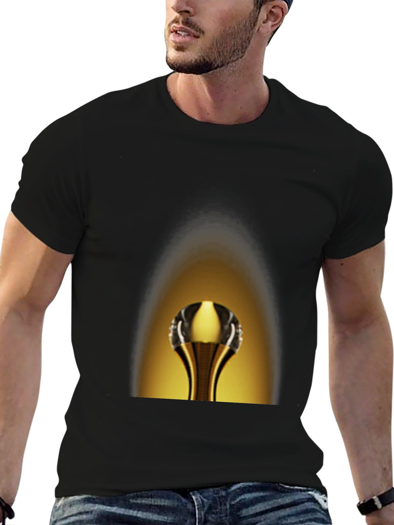 Golden Cobra Tee - Unique Graphic Print T-Shirt
