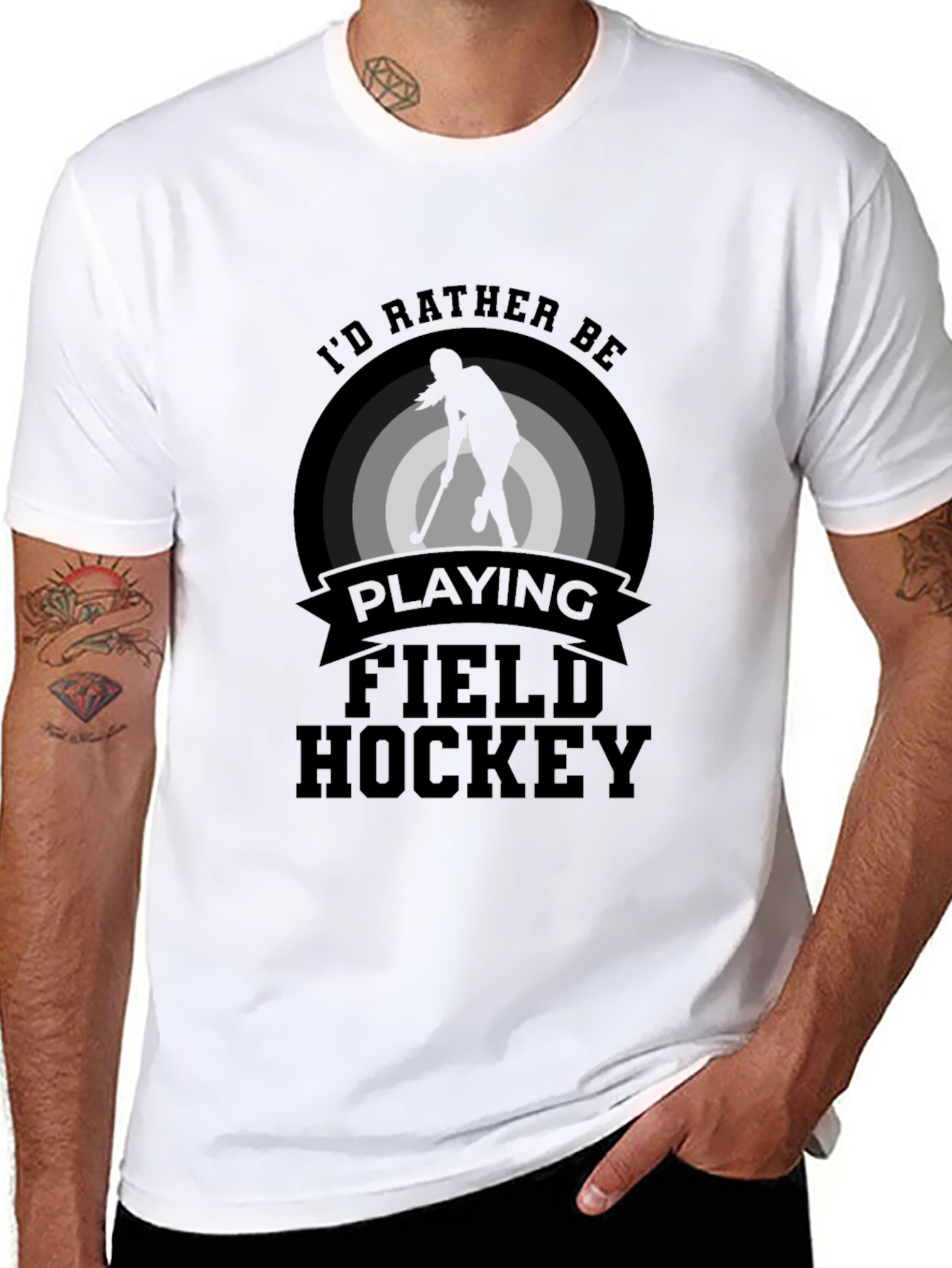 Field Hockey T-Shirt - Id Rather Be Playing