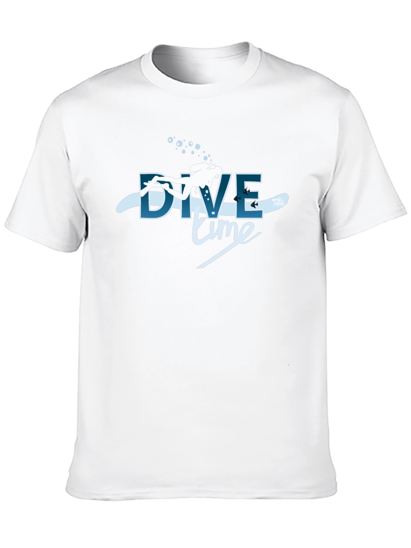 Dive Time Graphic Tee - Black Cotton T-Shirt