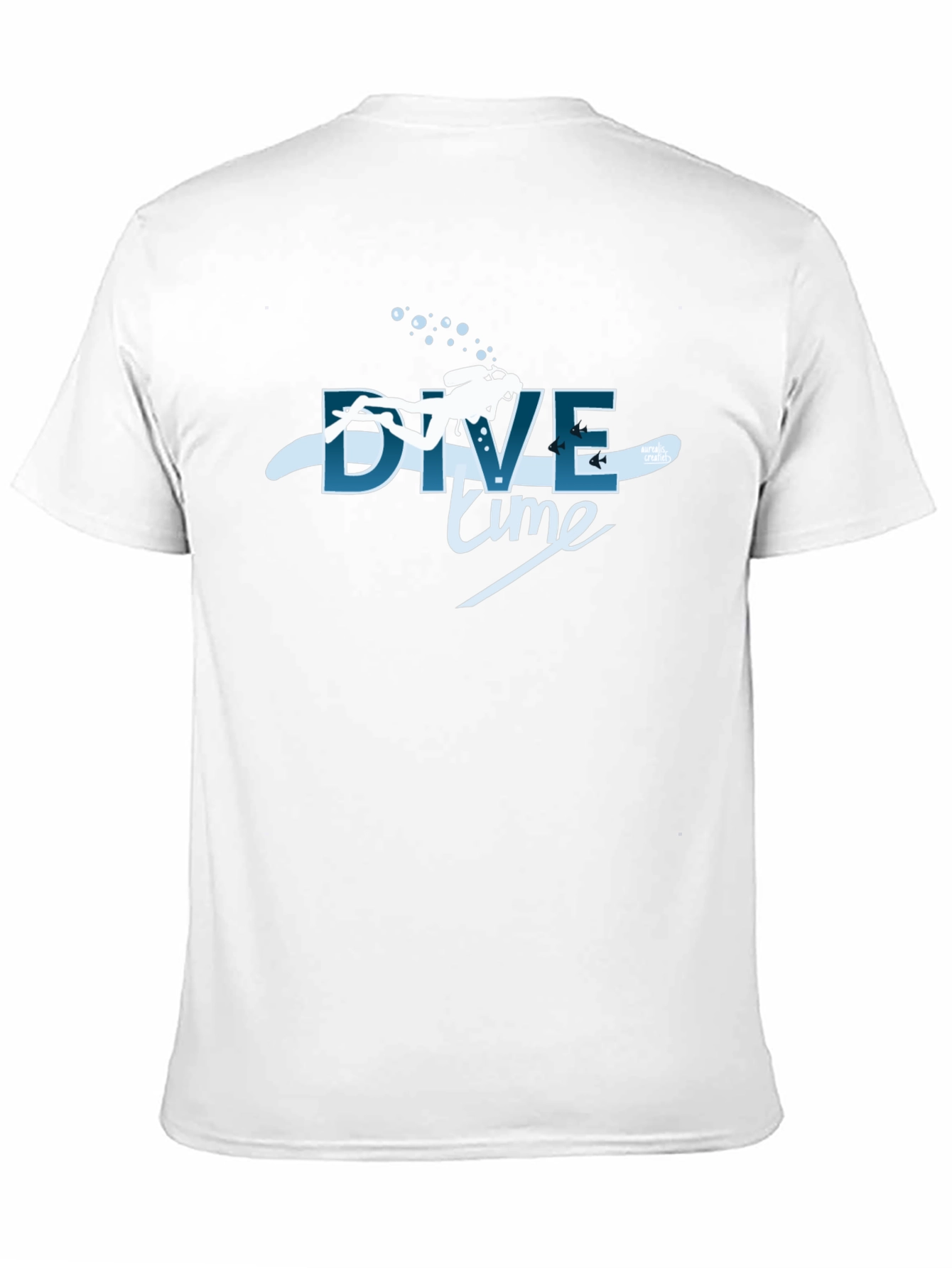 Dive Time Graphic Tee - Black Cotton T-Shirt