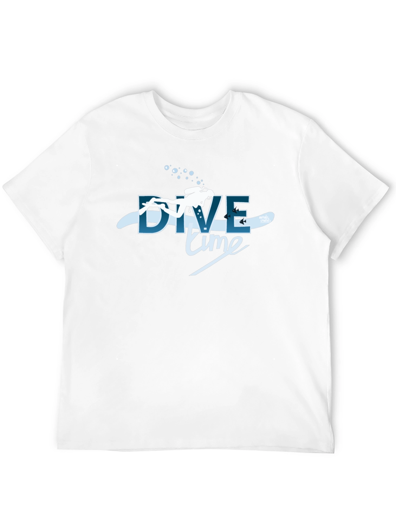 Dive Time Graphic Tee - Black Cotton T-Shirt