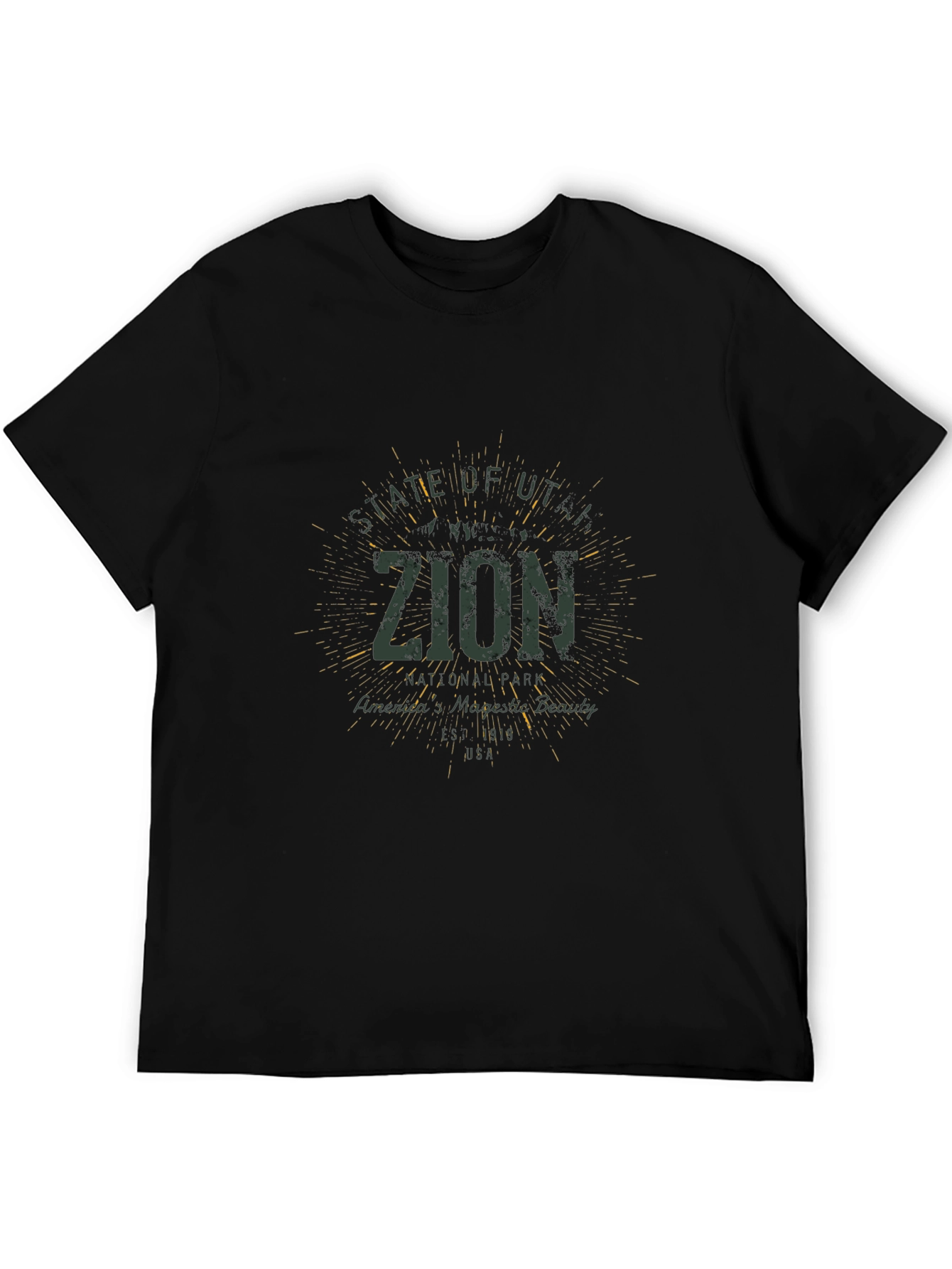 Zion National Park Graphic T-Shirt - Black