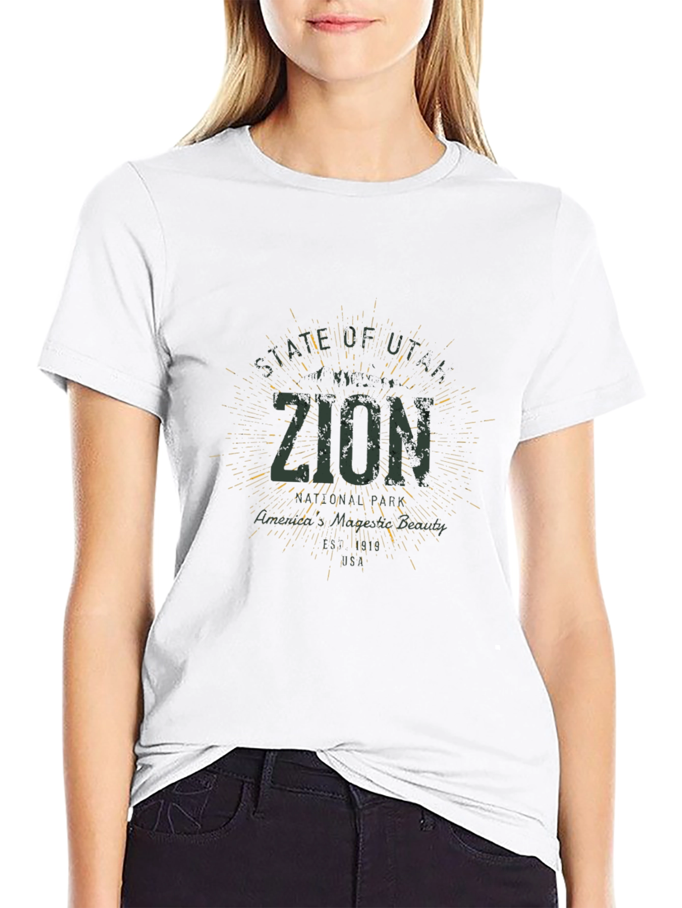 Zion National Park Graphic T-Shirt - Black