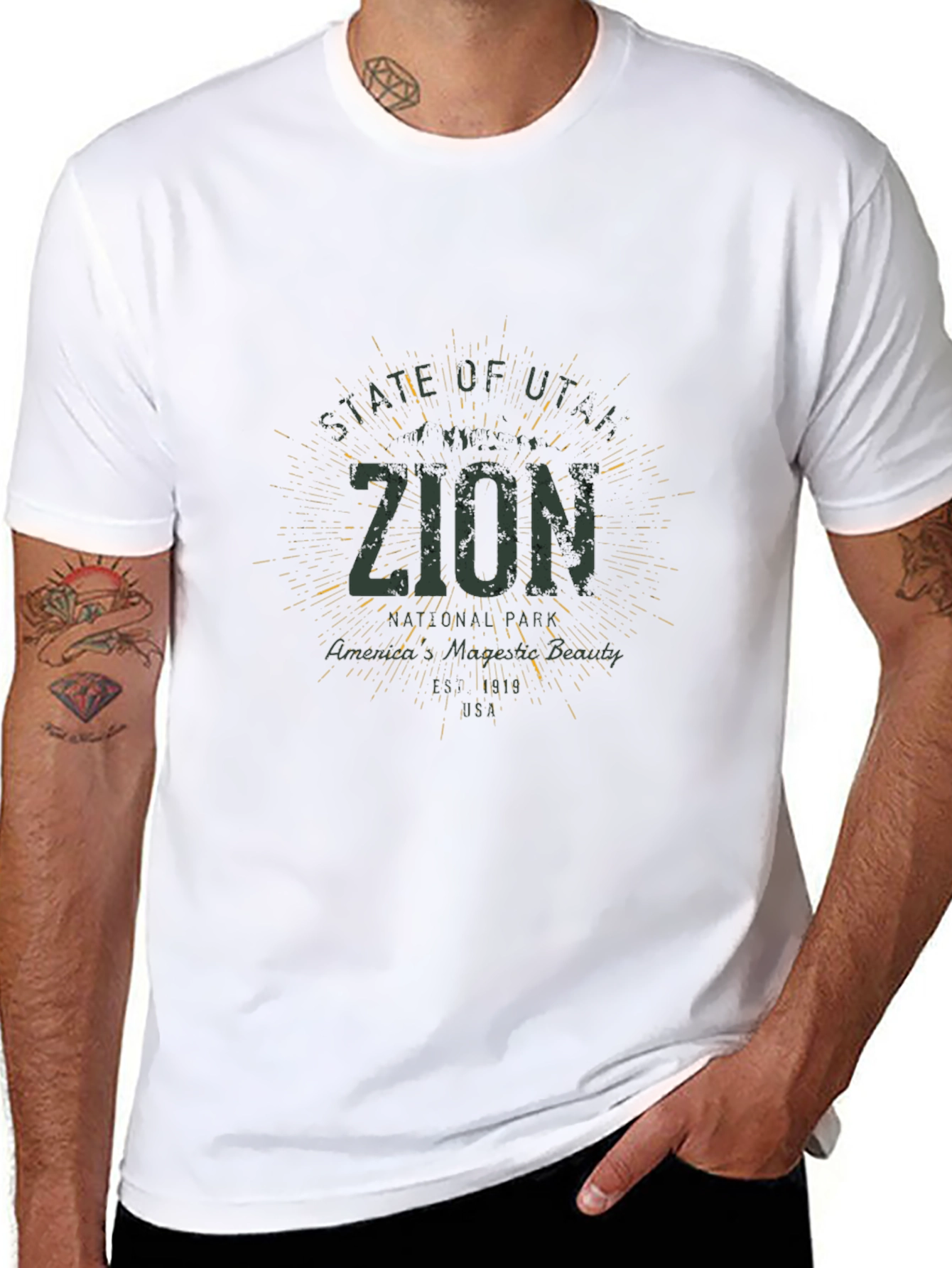 Zion National Park Graphic T-Shirt - Black
