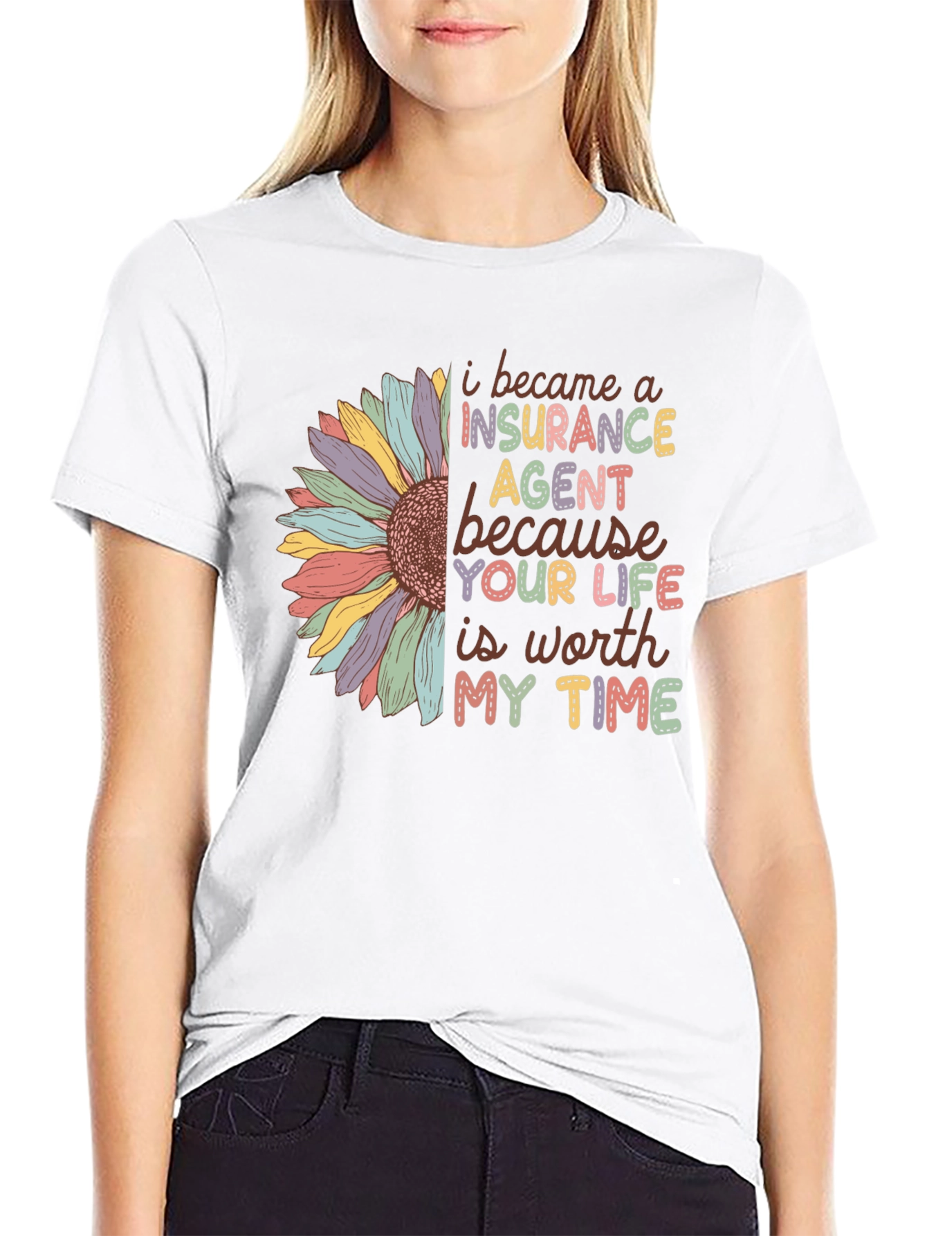 Insurance Agent Sunflower T-Shirt