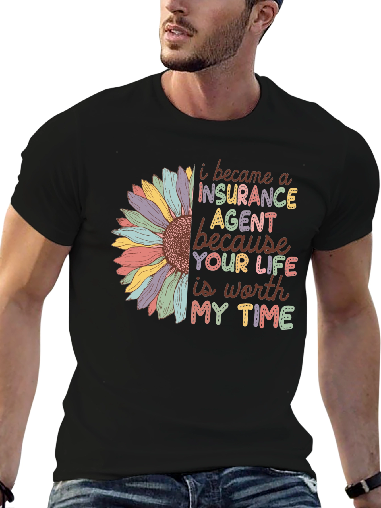 Insurance Agent Sunflower T-Shirt