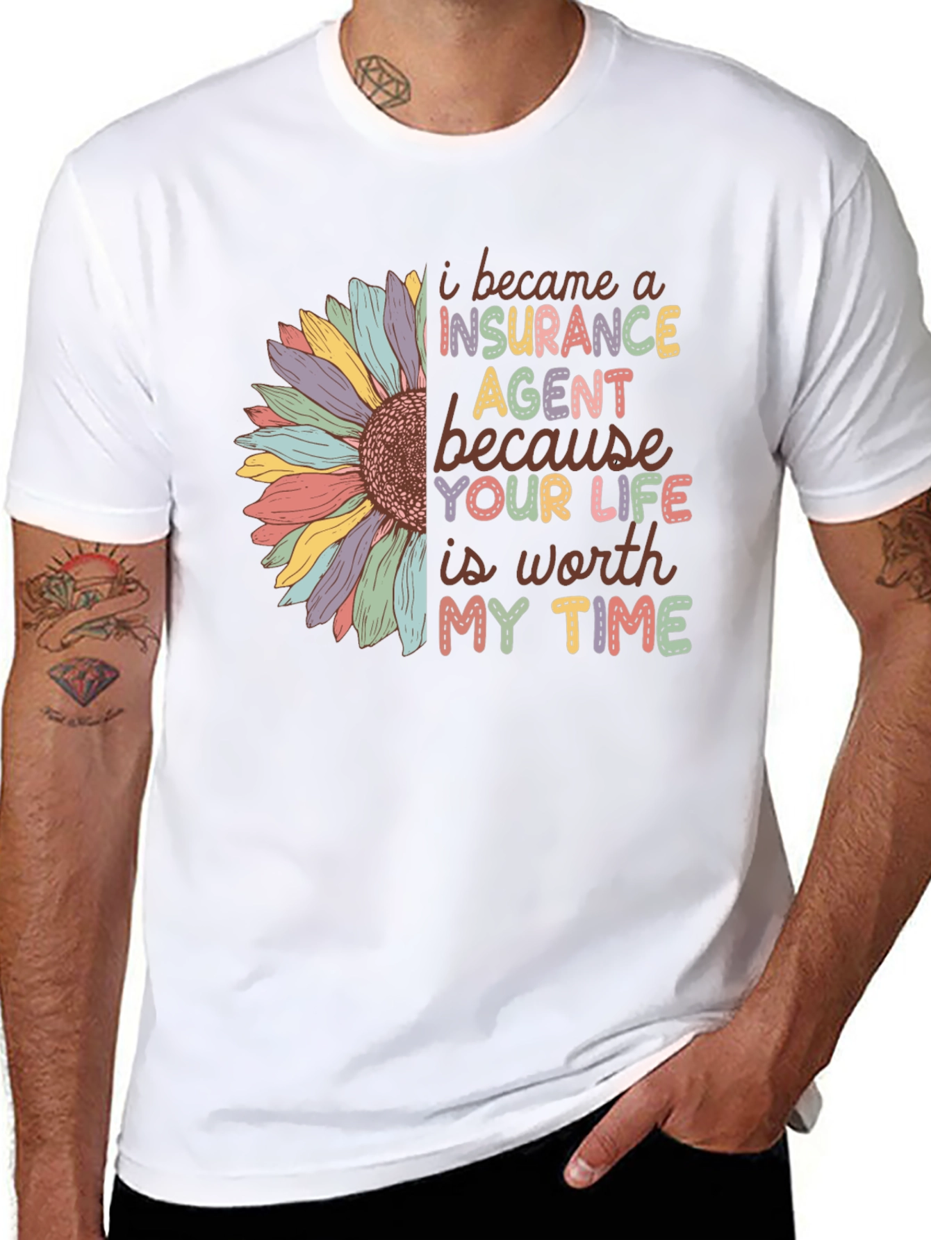 Insurance Agent Sunflower T-Shirt