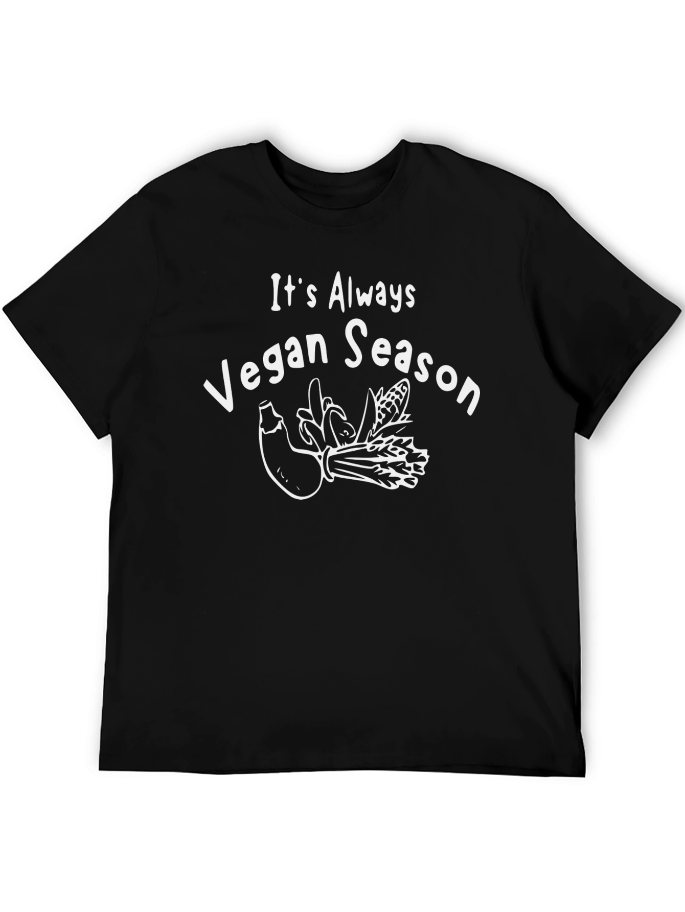 Its Always Vegan Season Black T-Shirt