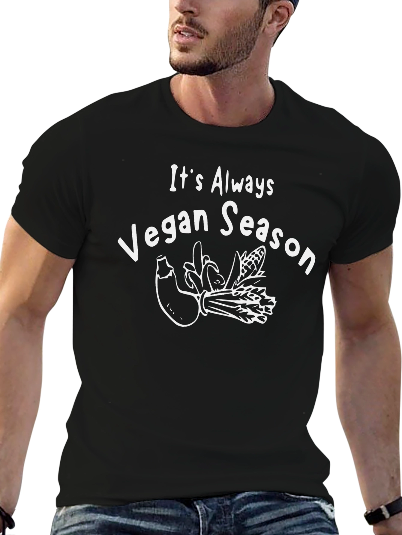 Its Always Vegan Season Black T-Shirt