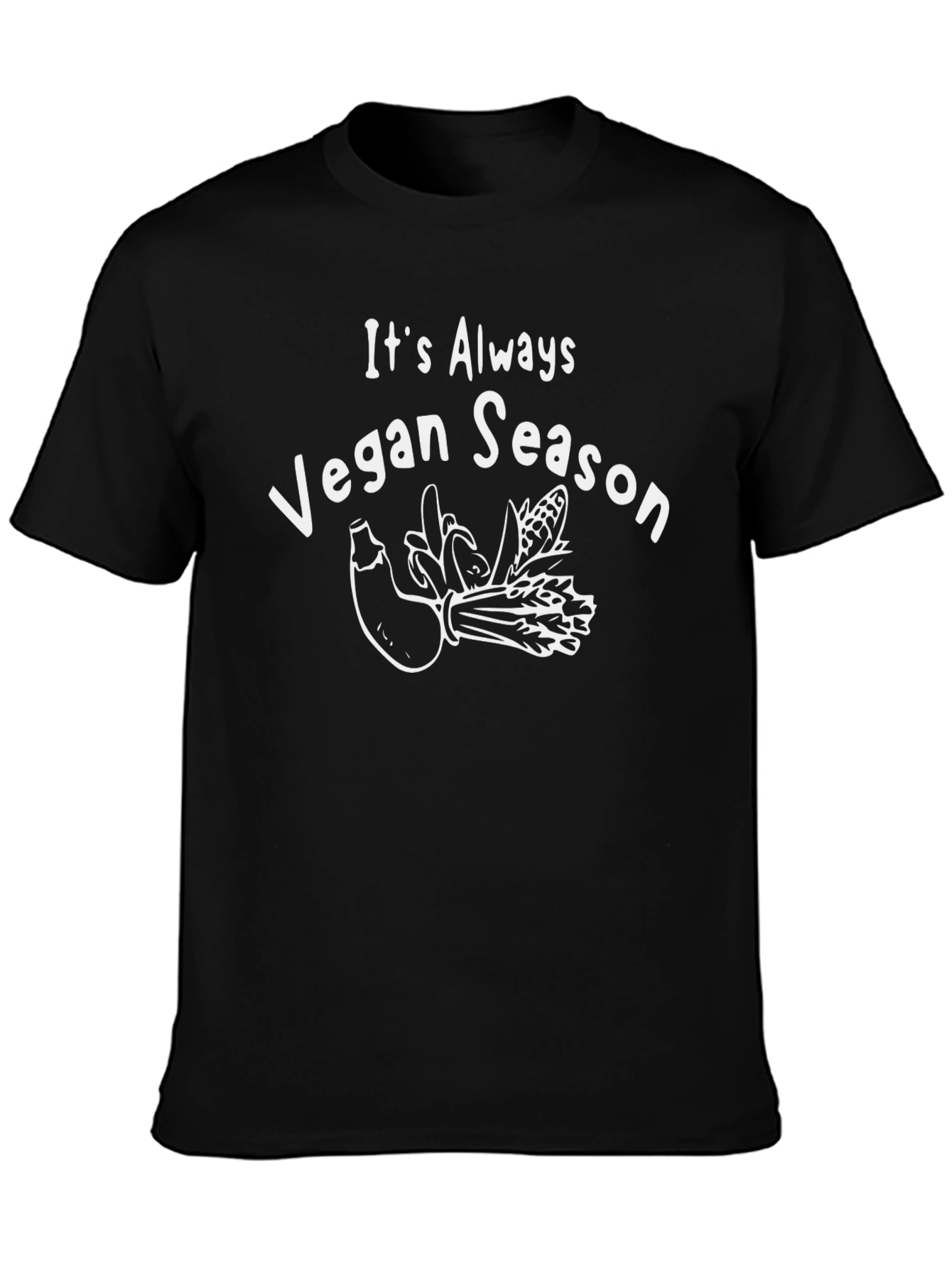 Its Always Vegan Season Black T-Shirt