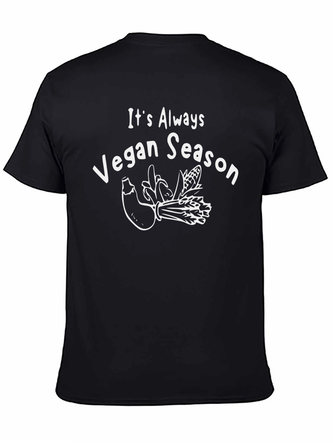 Its Always Vegan Season Black T-Shirt